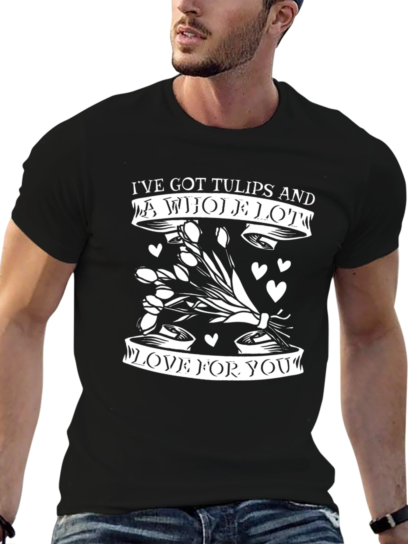 Tulips & Love T-Shirt - Romantic Graphic Tee