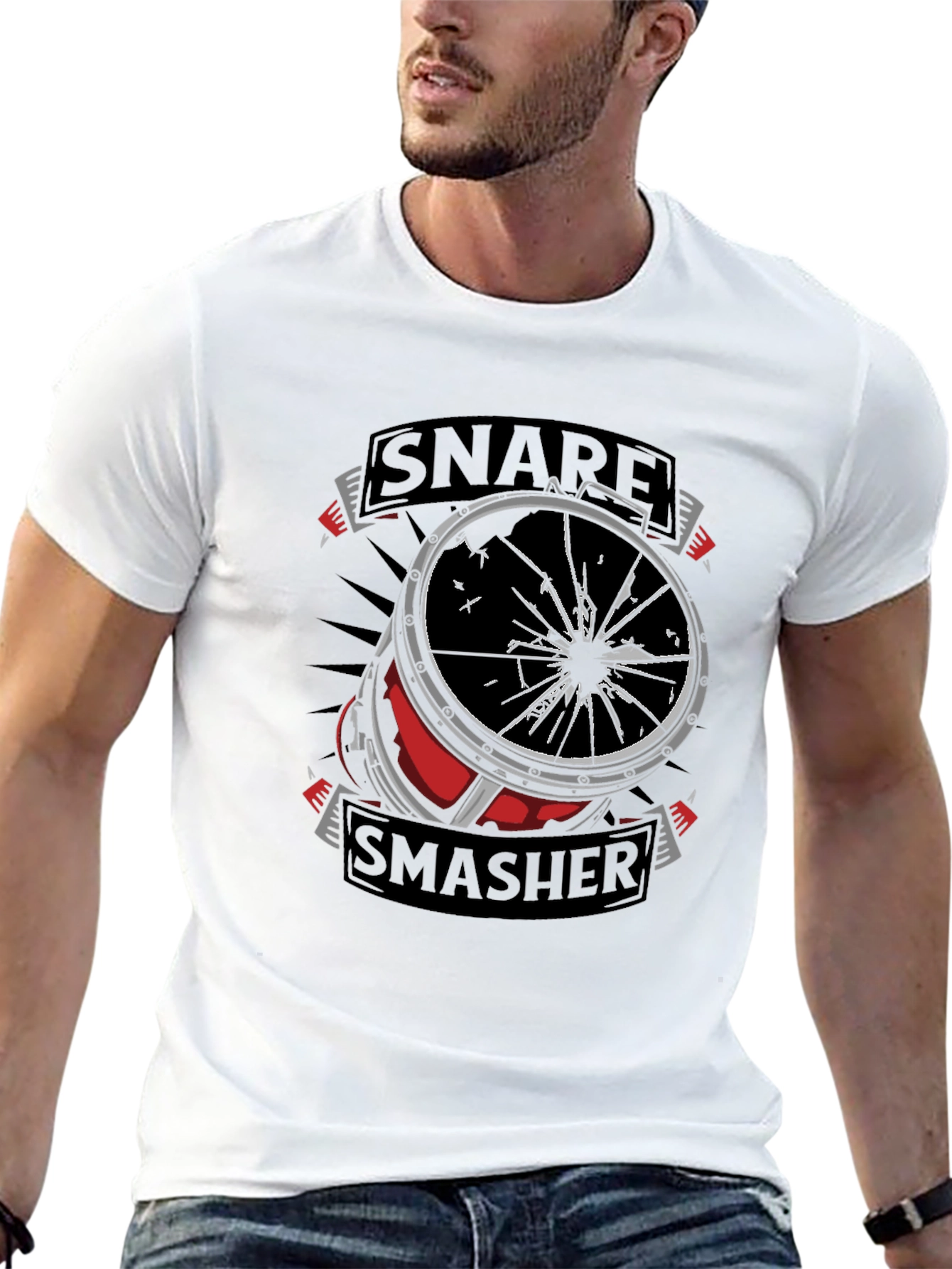 Snare Smasher T-Shirt - Drummer Graphic Tee