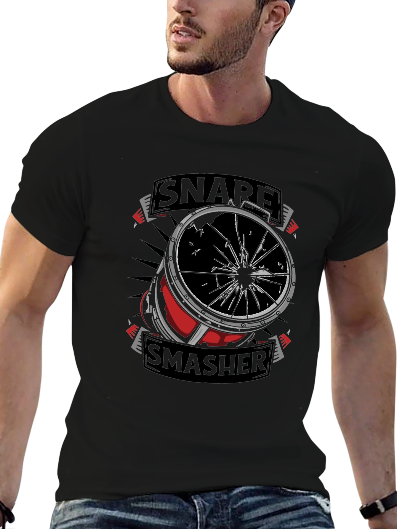 Snare Smasher T-Shirt - Drummer Graphic Tee