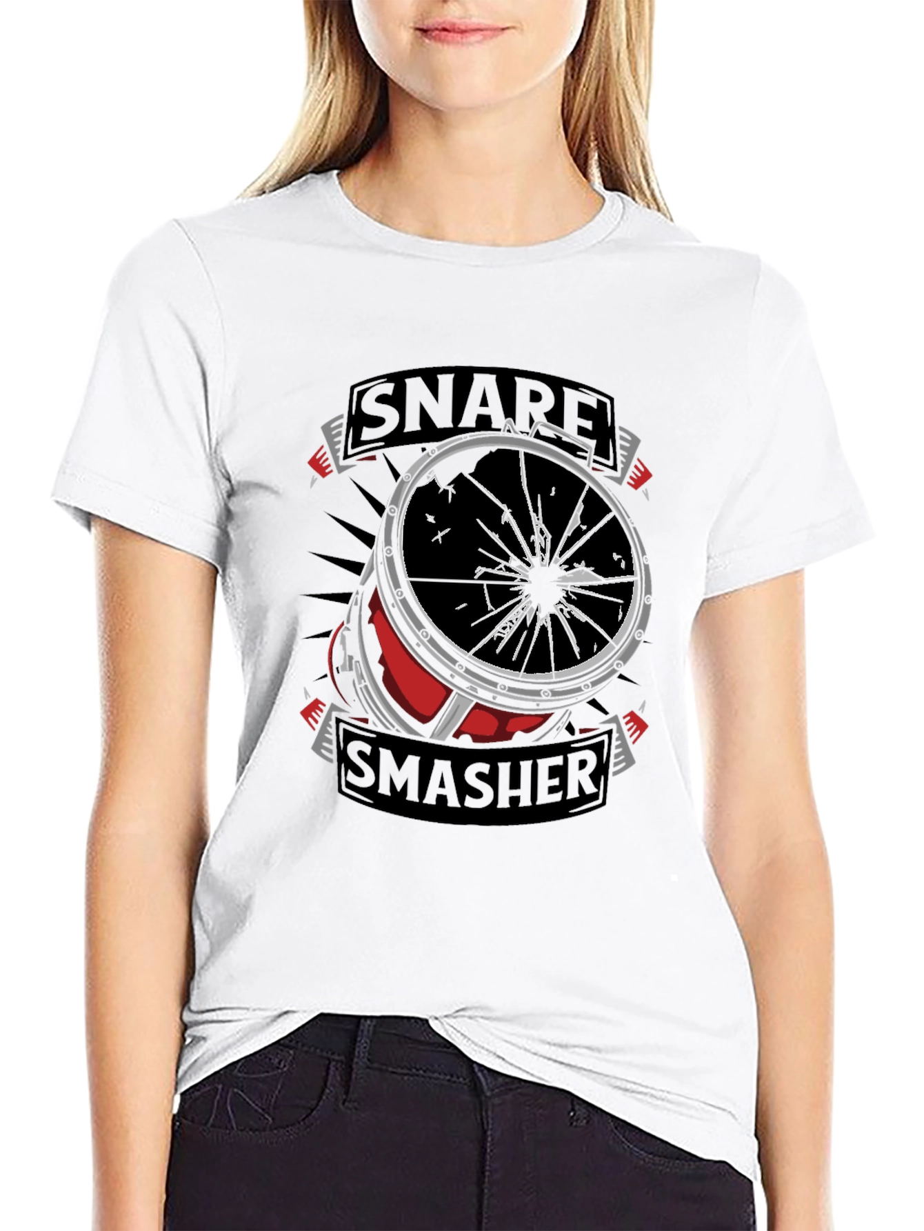 Snare Smasher T-Shirt - Drummer Graphic Tee