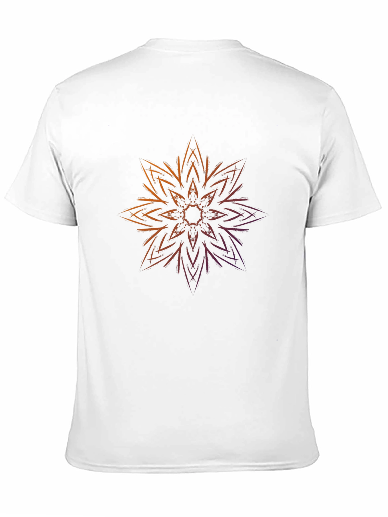 Geometric Flower Graphic Print Black T-Shirt