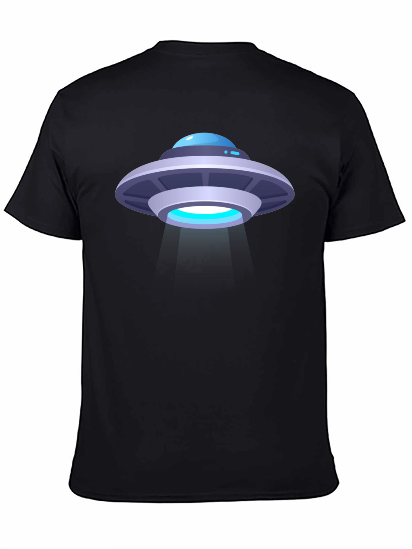 UFO Graphic Tee - Black Cotton T-Shirt
