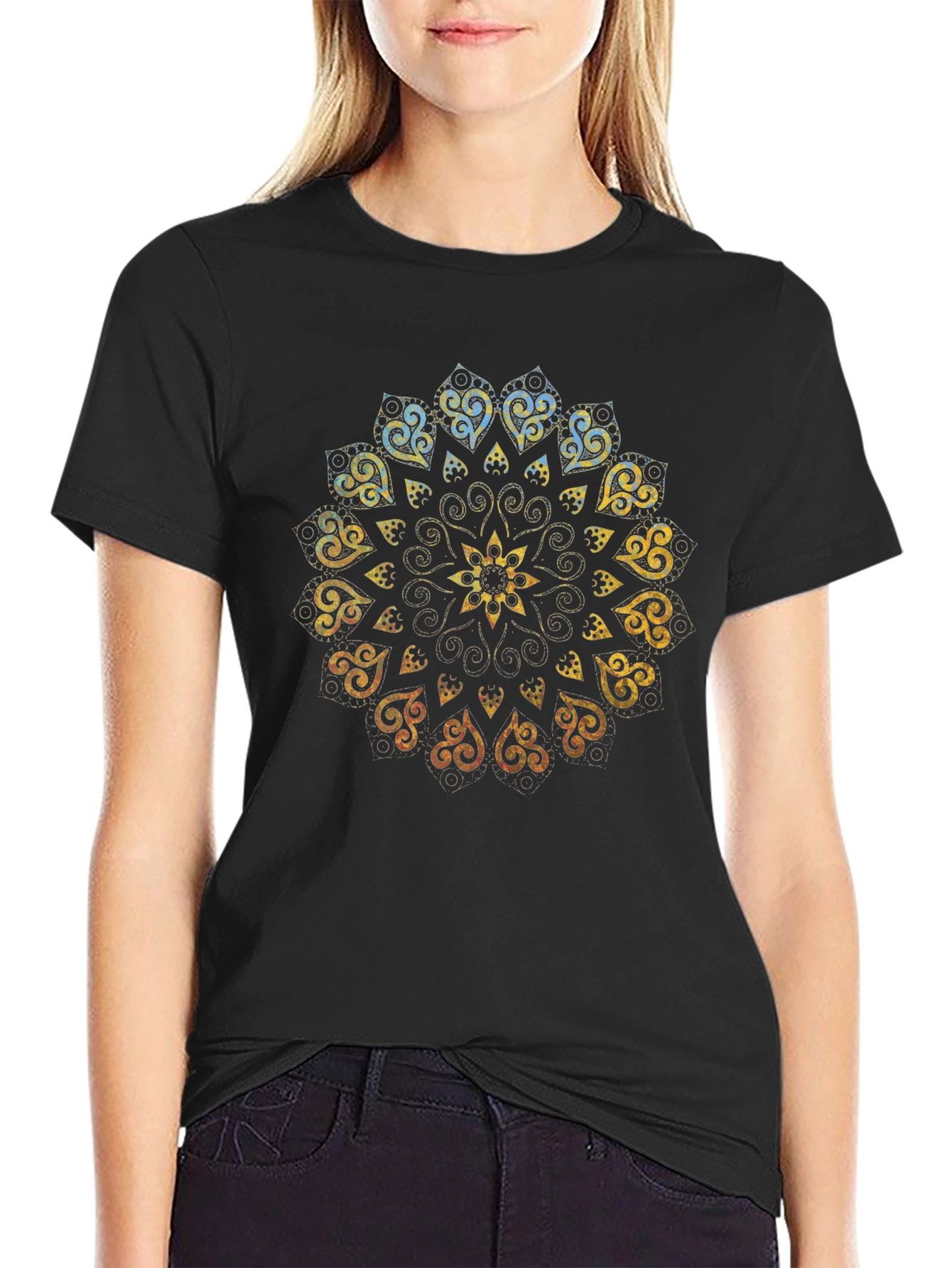 Mandala Graphic Black T-Shirt