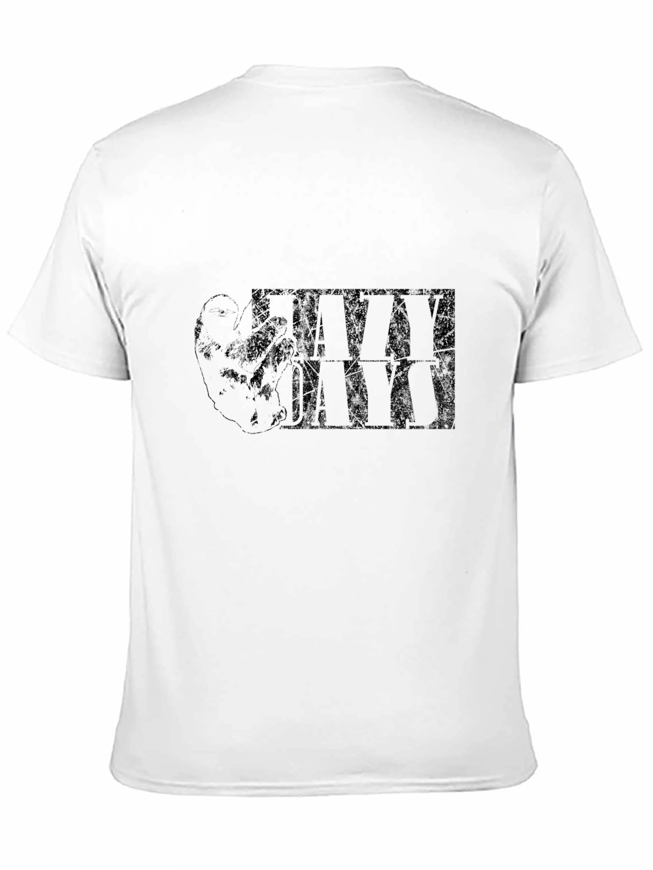 Lazy Days Graphic Print Black T-Shirt