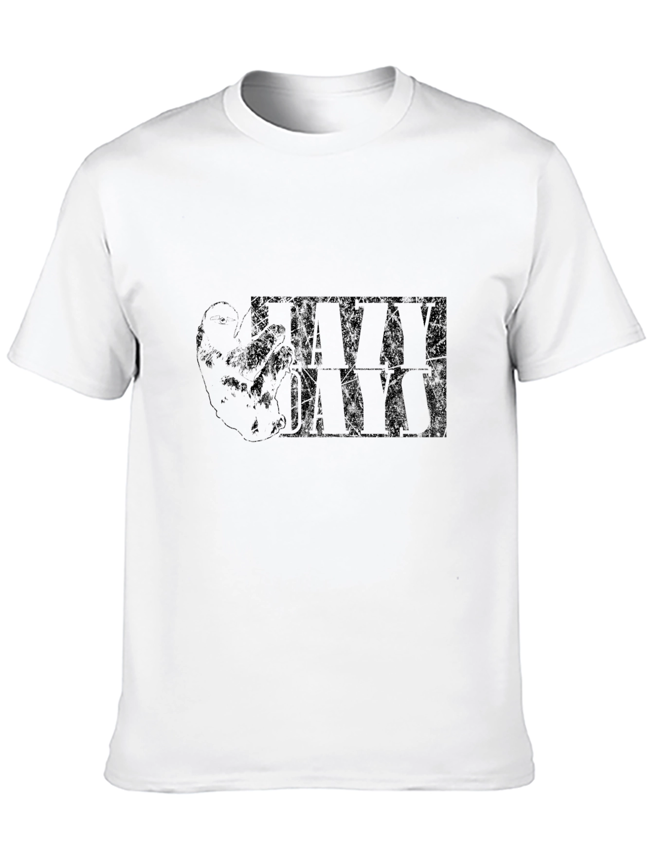 Lazy Days Graphic Print Black T-Shirt