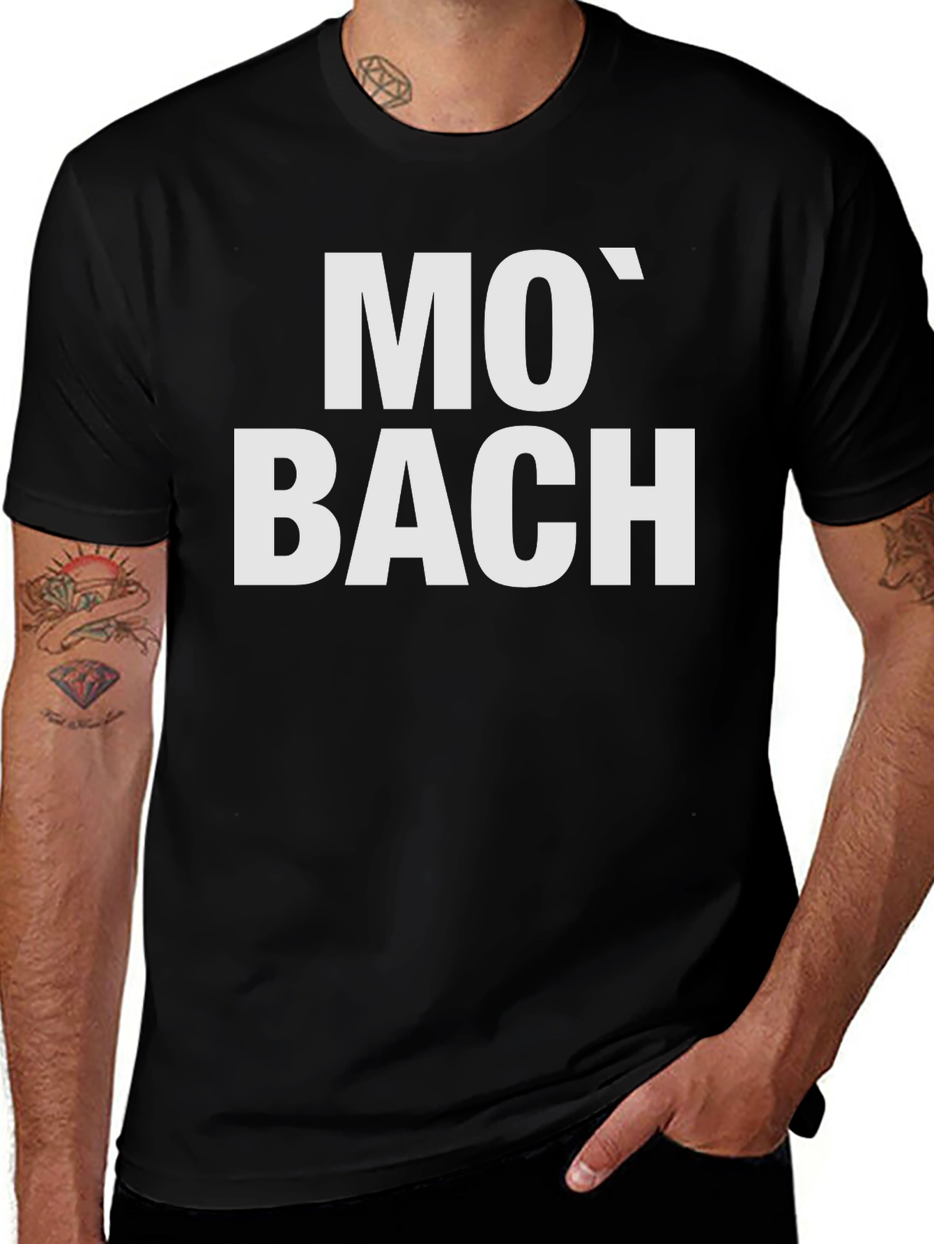Mo Bach Black T-Shirt - Music Lover Tee