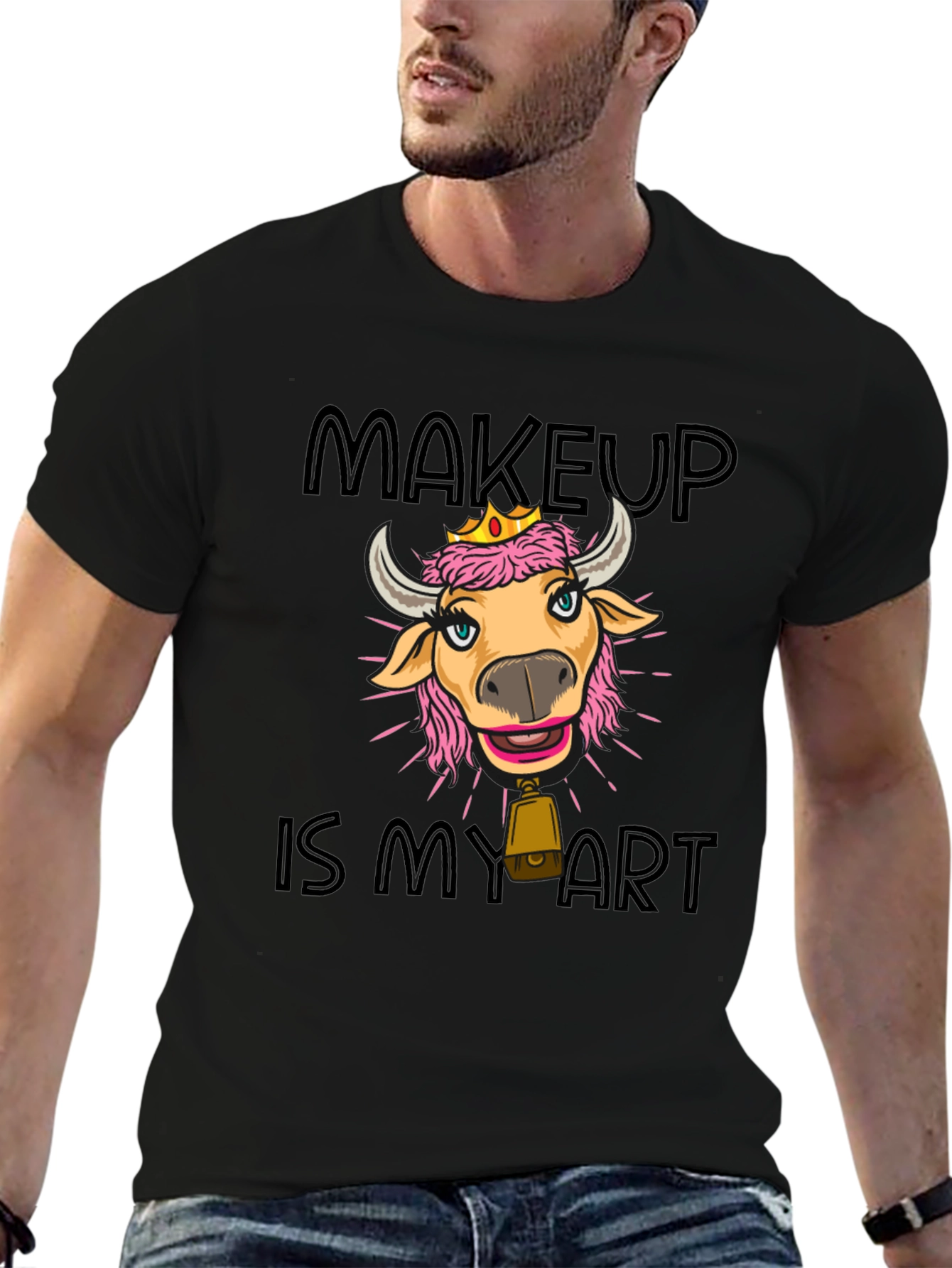 Makeup is My Art Cow T-Shirt