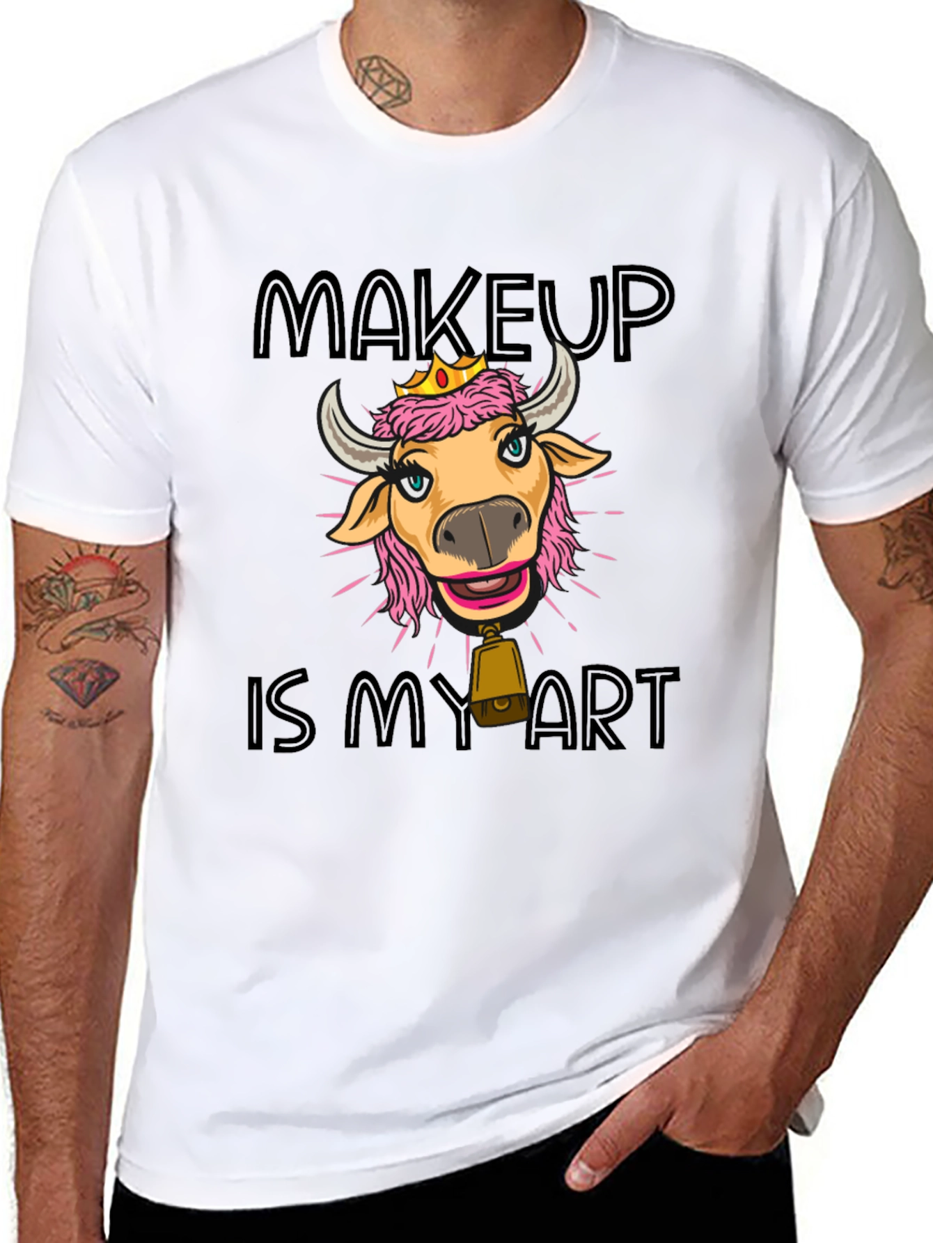 Makeup is My Art Cow T-Shirt