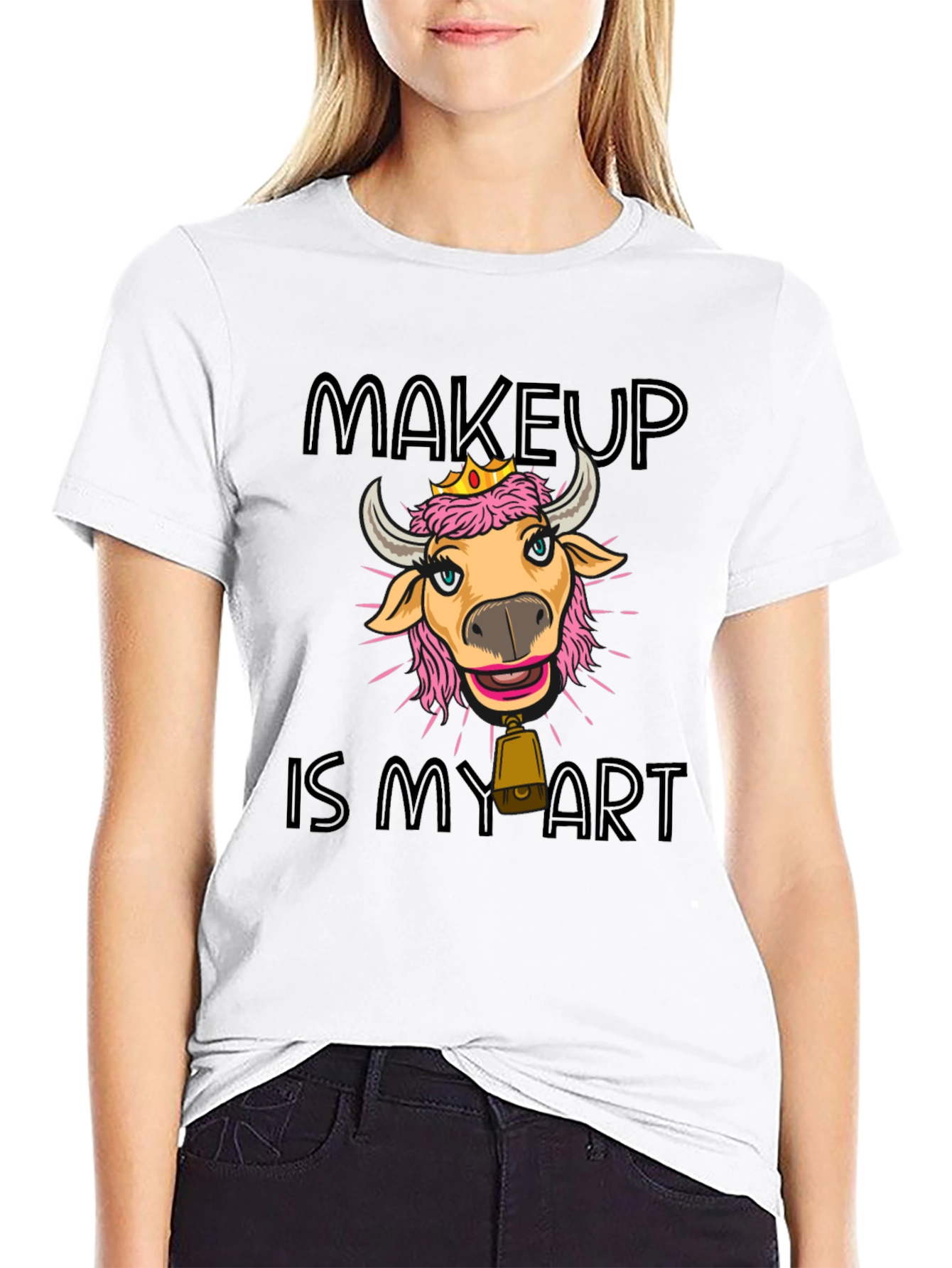 Makeup is My Art Cow T-Shirt