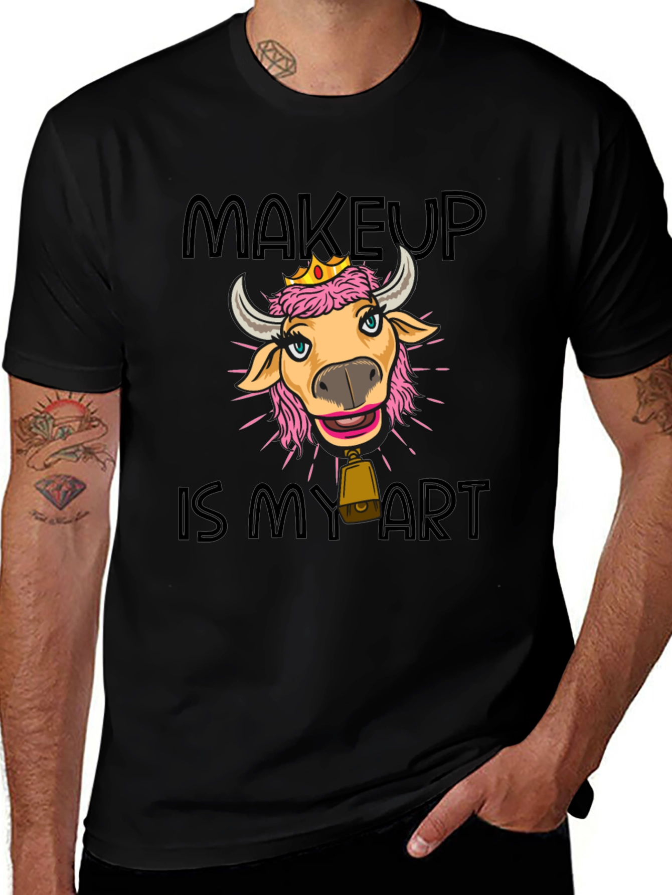 Makeup is My Art Cow T-Shirt