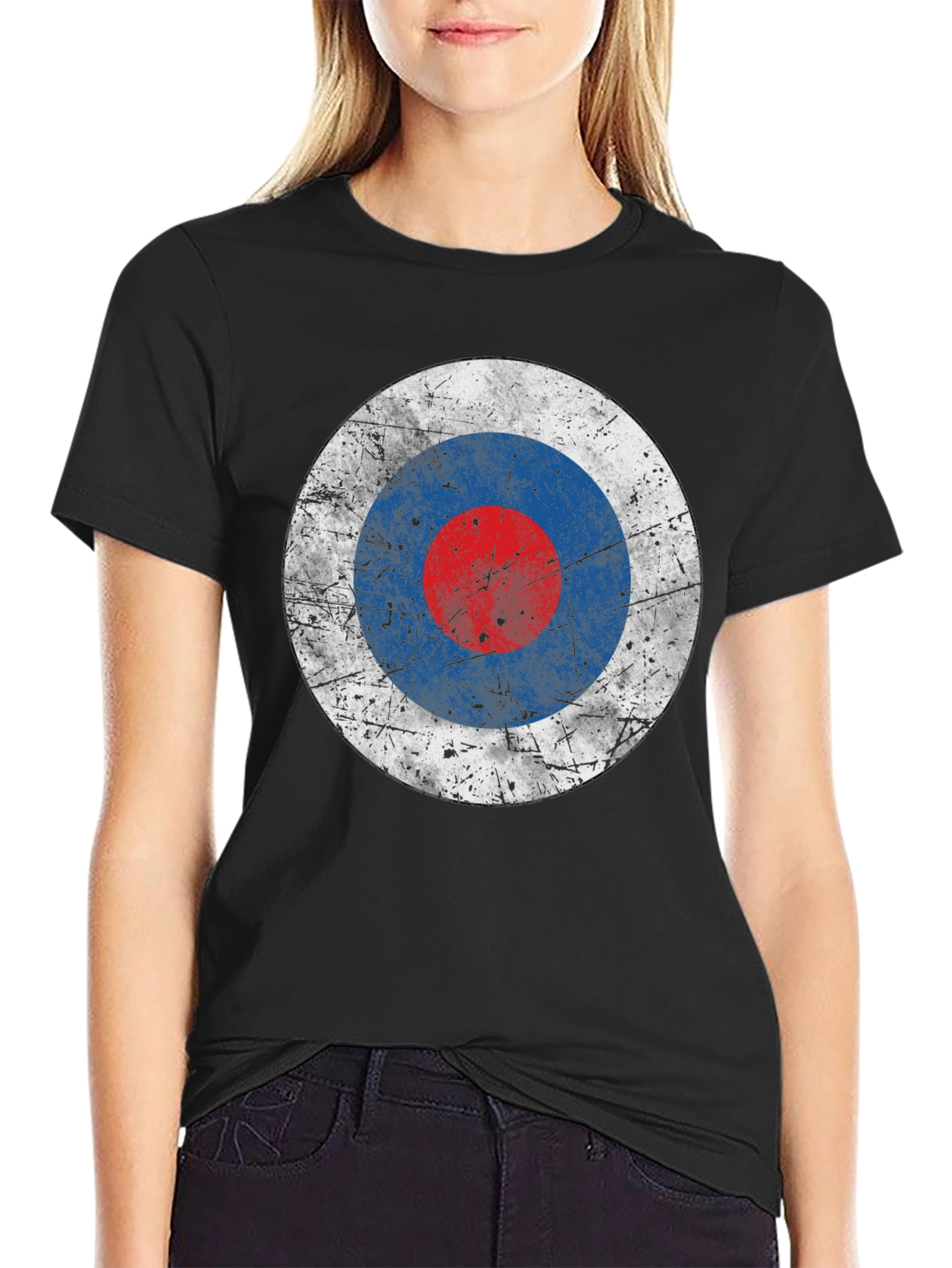 Retro Target Graphic T-Shirt - Black