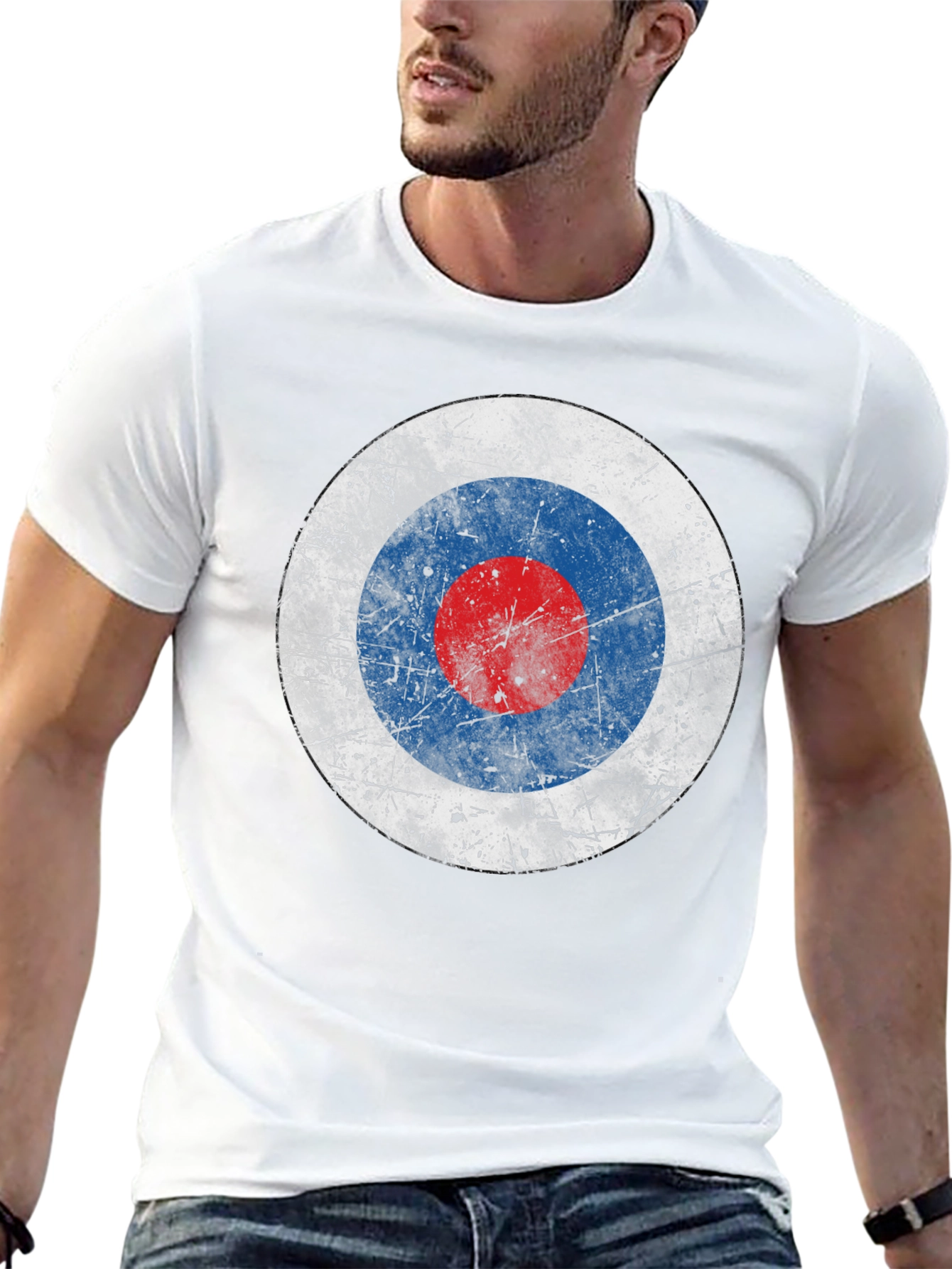 Retro Target Graphic T-Shirt - Black