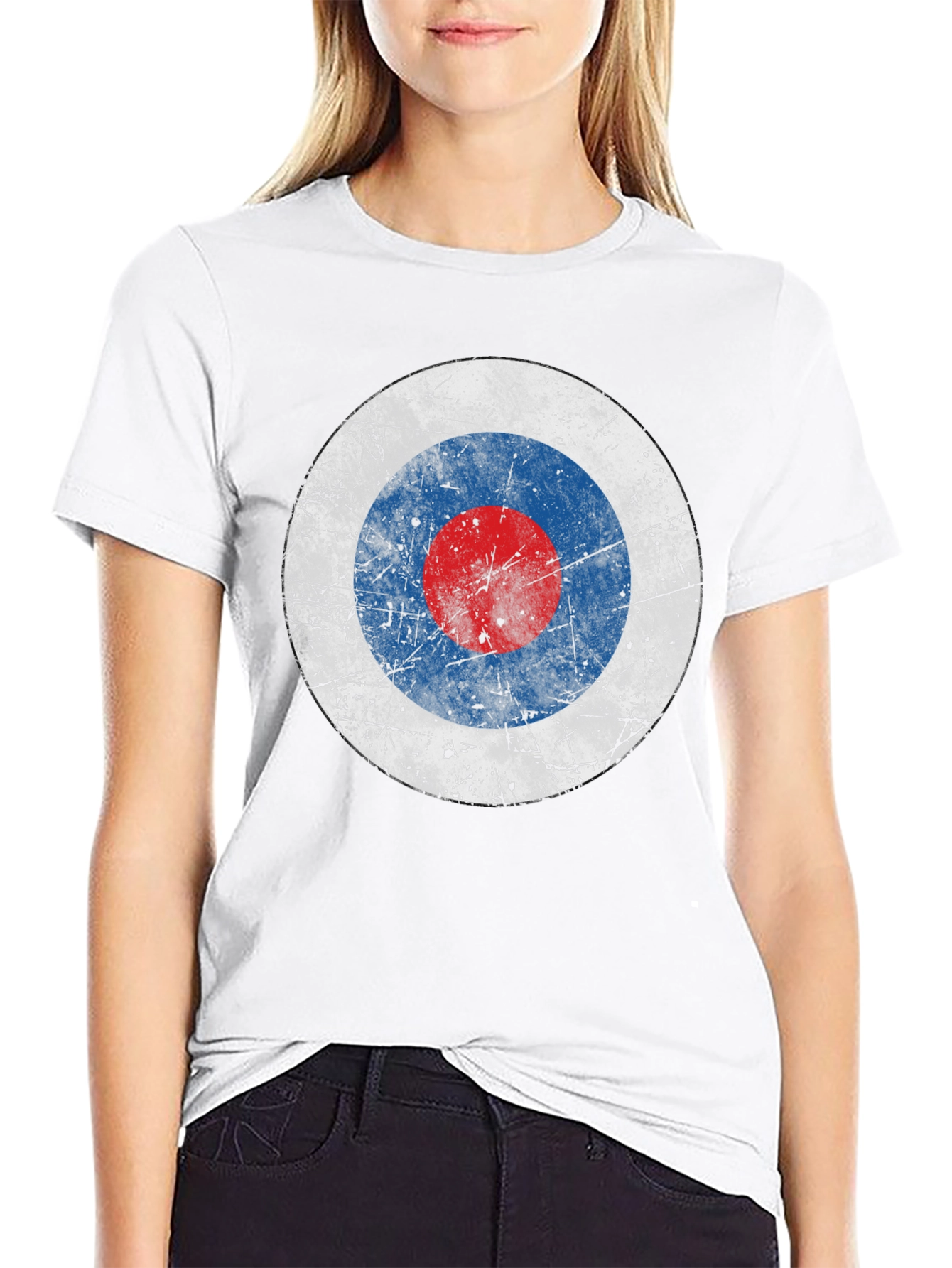 Retro Target Graphic T-Shirt - Black