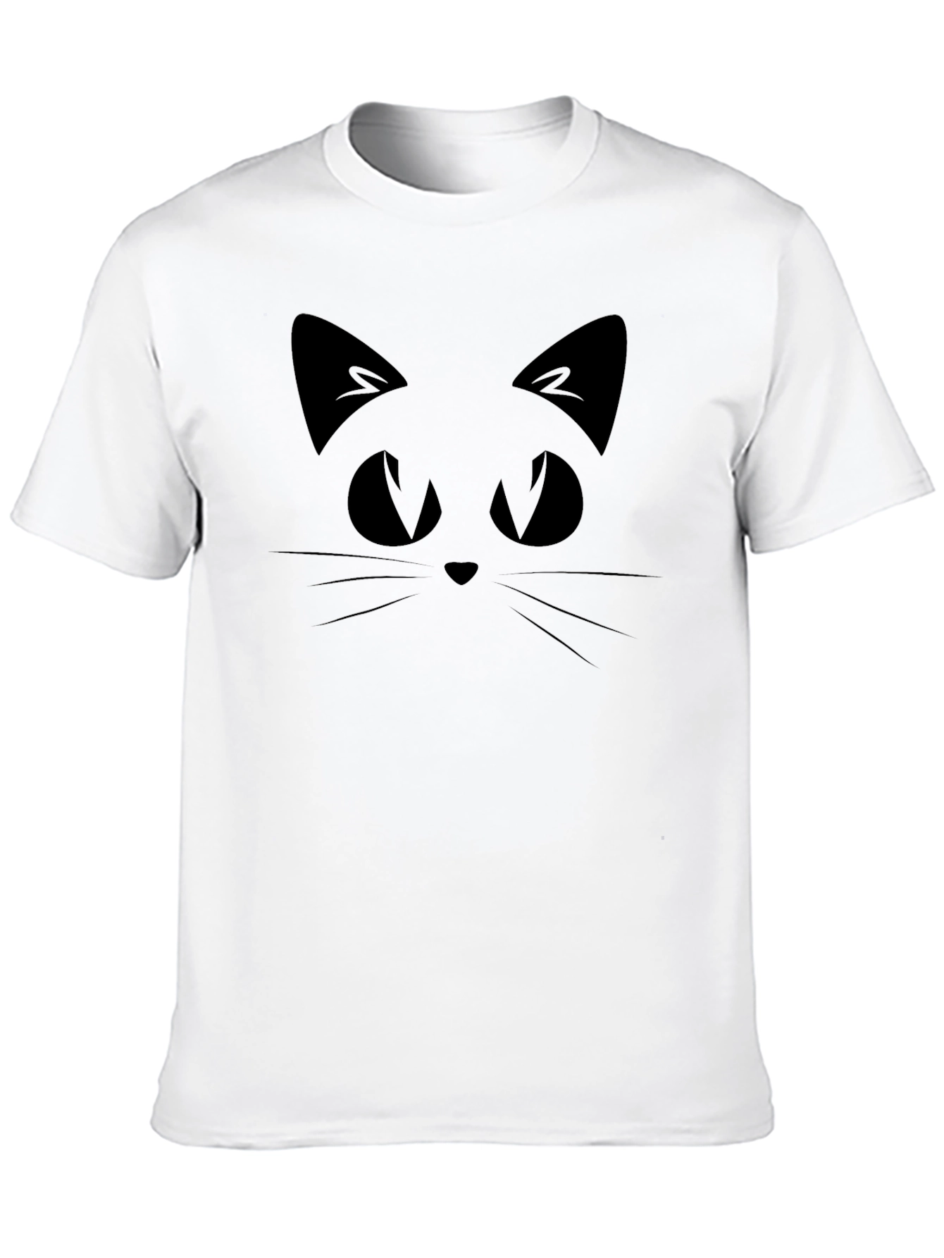 Black Cat Face T-Shirt - Spooky Style