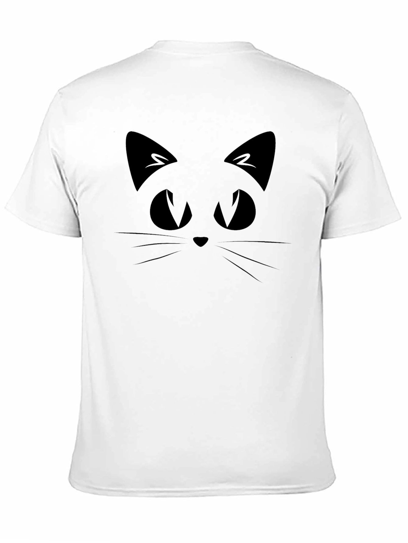 Black Cat Face T-Shirt - Spooky Style