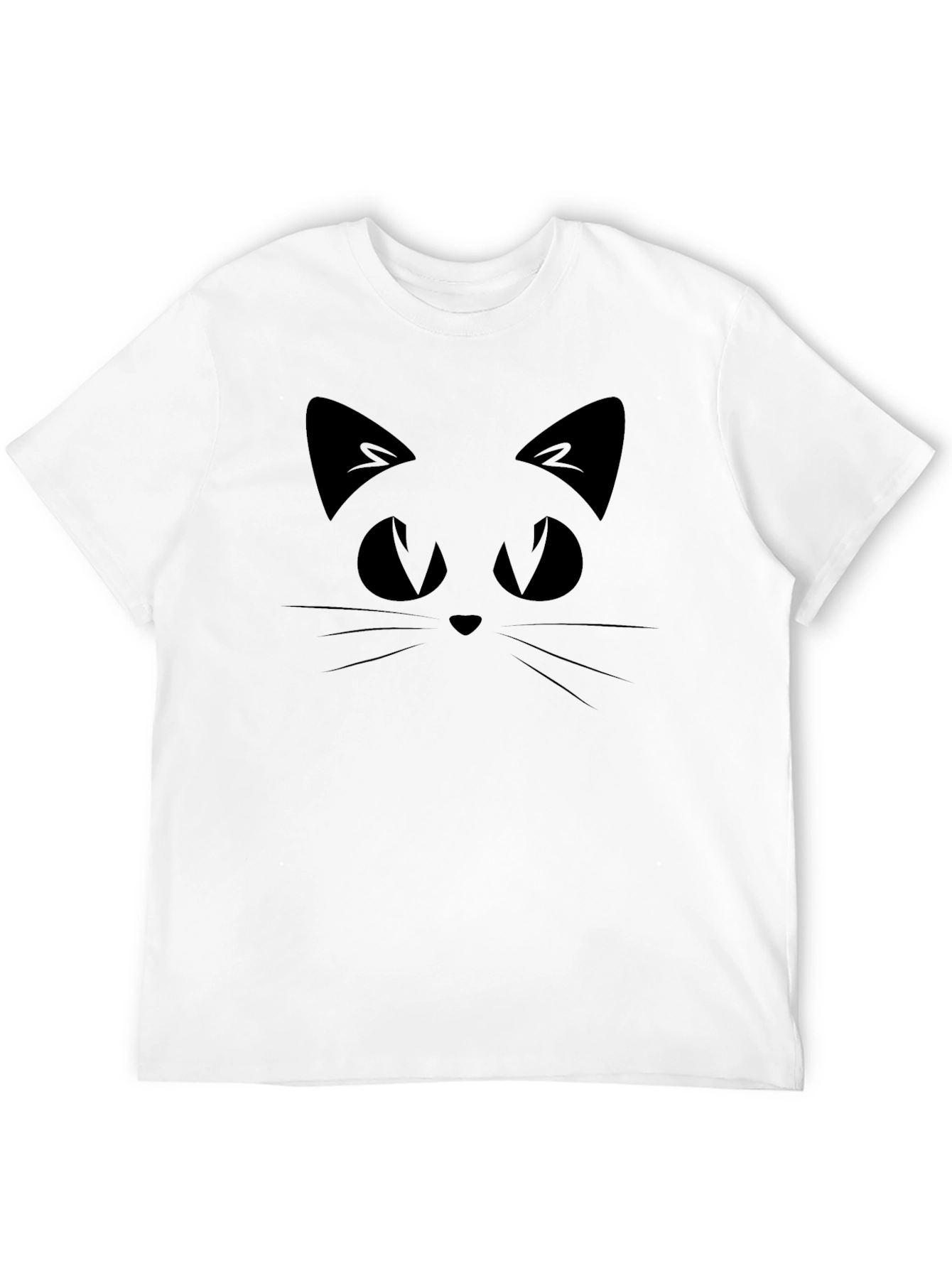 Black Cat Face T-Shirt - Spooky Style