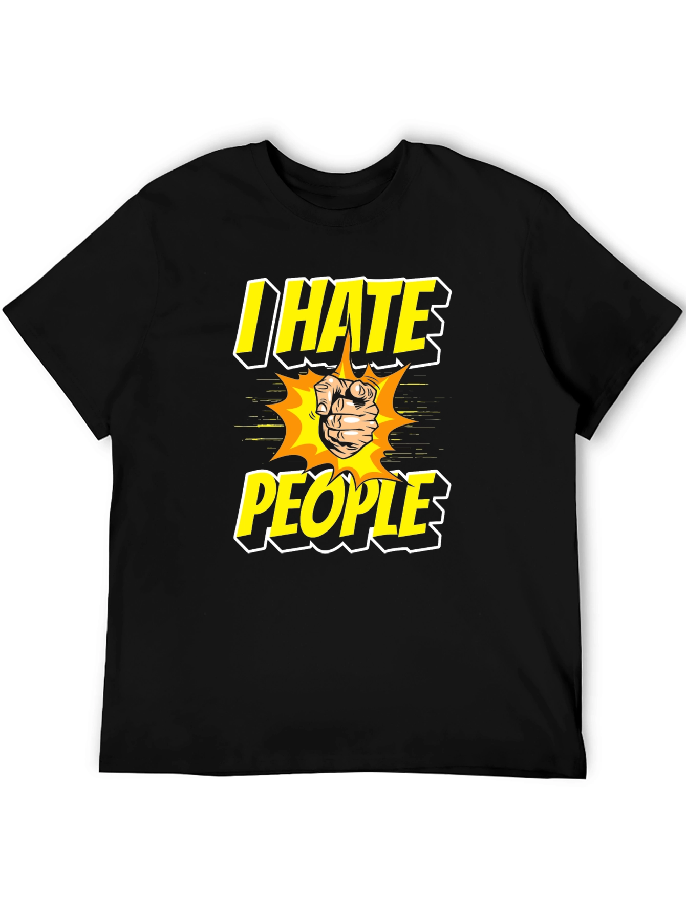 I Hate People Graphic Tee - Black T-Shirt