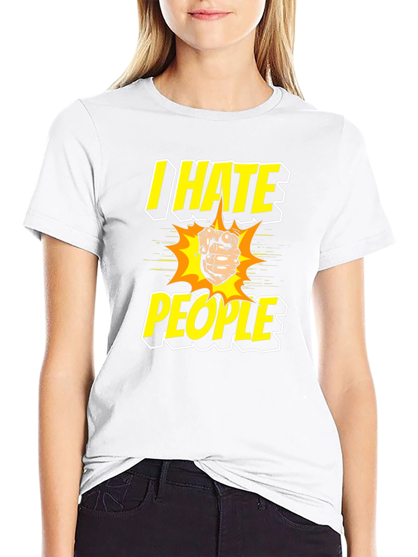 I Hate People Graphic Tee - Black T-Shirt