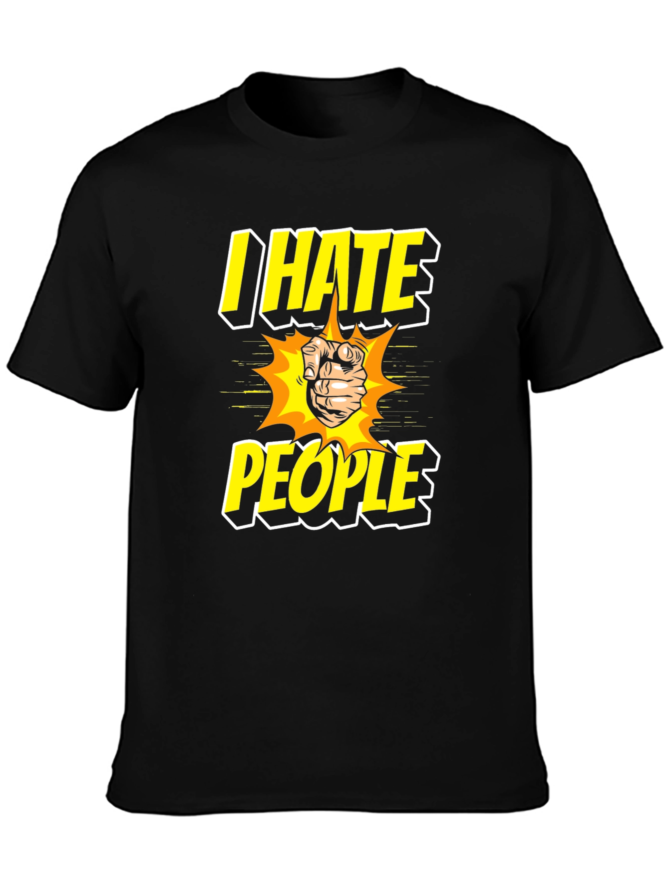 I Hate People Graphic Tee - Black T-Shirt