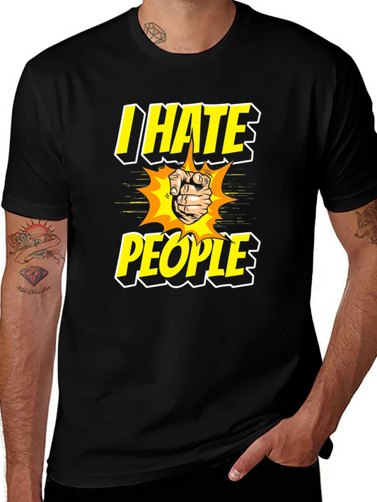I Hate People Graphic Tee - Black T-Shirt