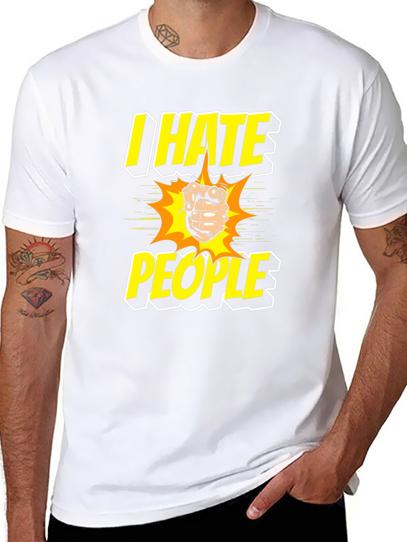 I Hate People Graphic Tee - Black T-Shirt