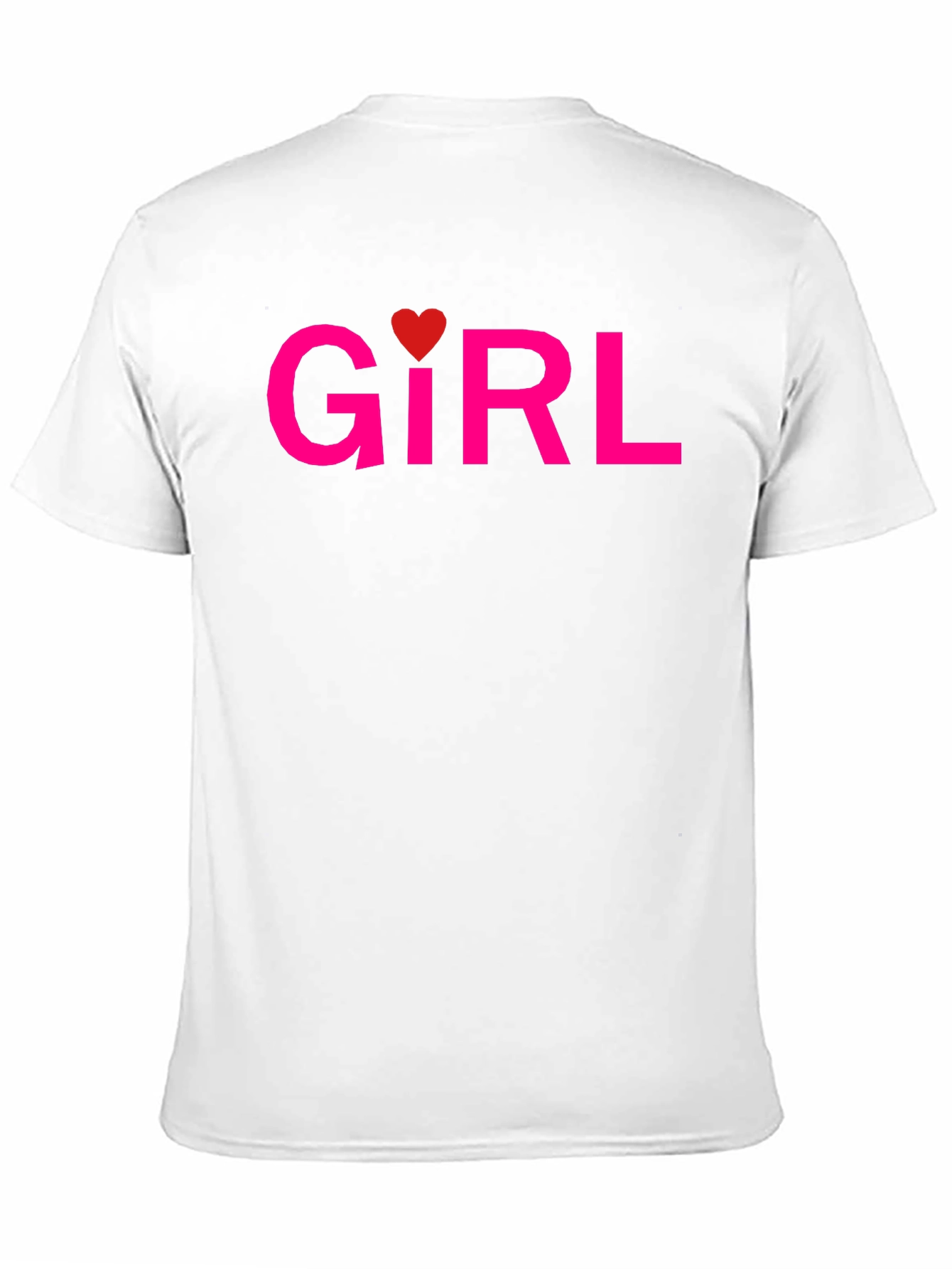 Girl Heart Graphic Print Crew Neck T-Shirt