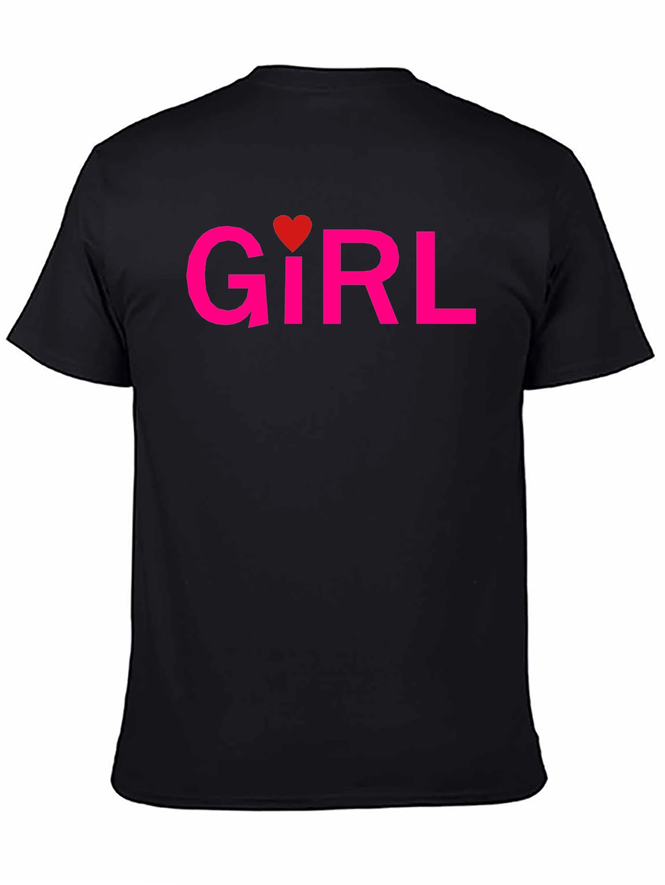 Girl Heart Graphic Print Crew Neck T-Shirt