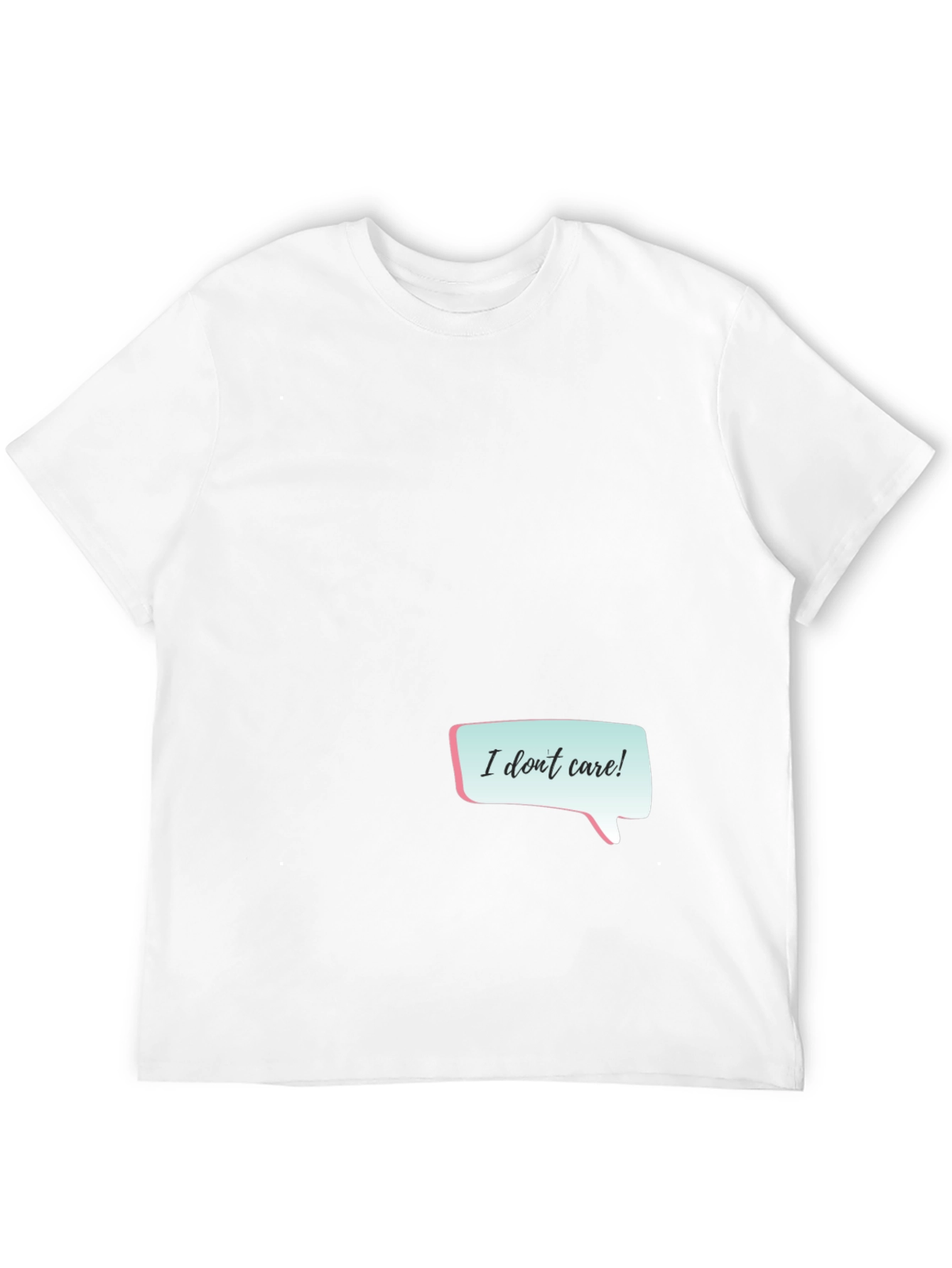I Dont Care Graphic Tee - Black Casual T-Shirt