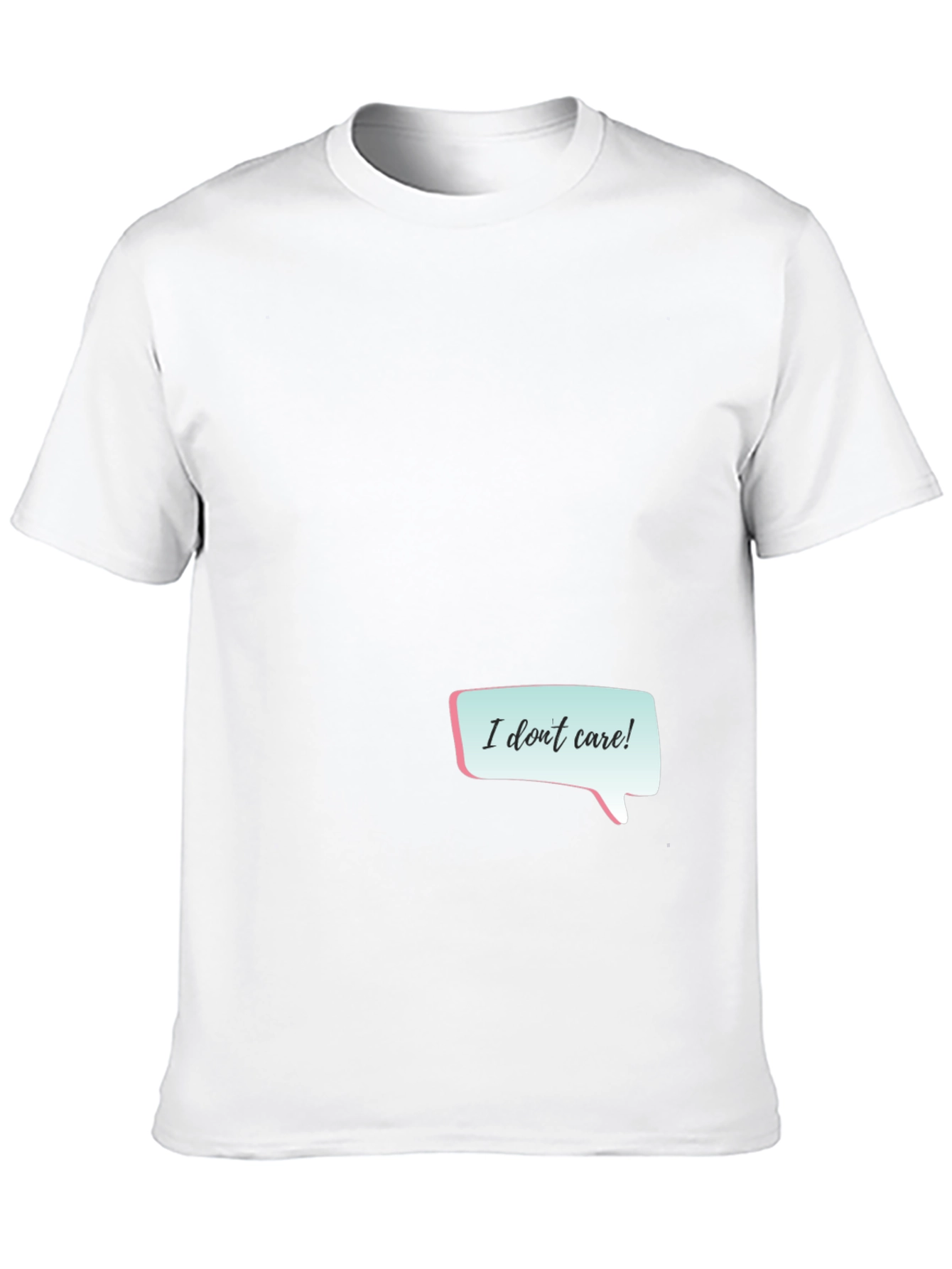 I Dont Care Graphic Tee - Black Casual T-Shirt