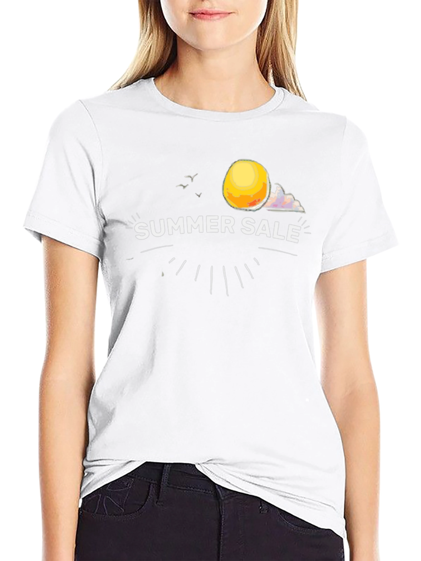Summer Sale Graphic Tee - Black Cotton T-Shirt