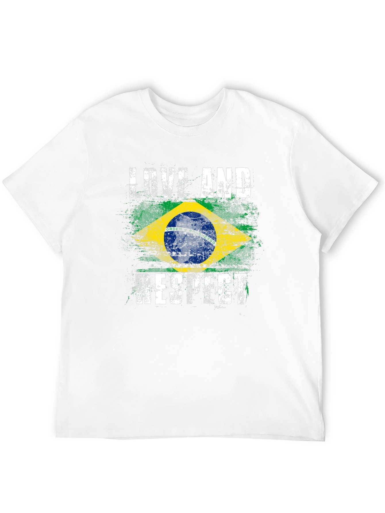 Brazil Flag Love and Respect T-Shirt
