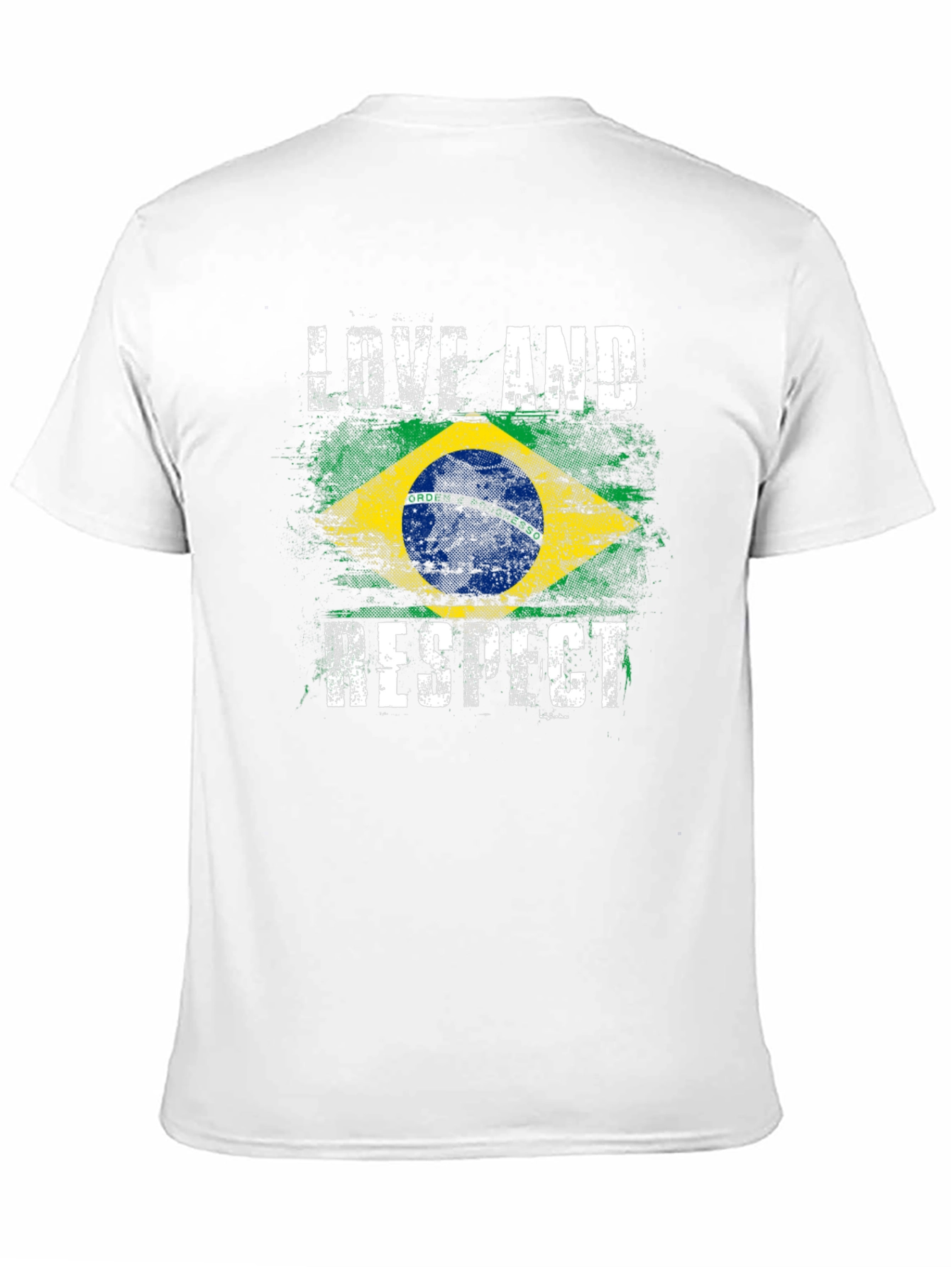 Brazil Flag Love and Respect T-Shirt