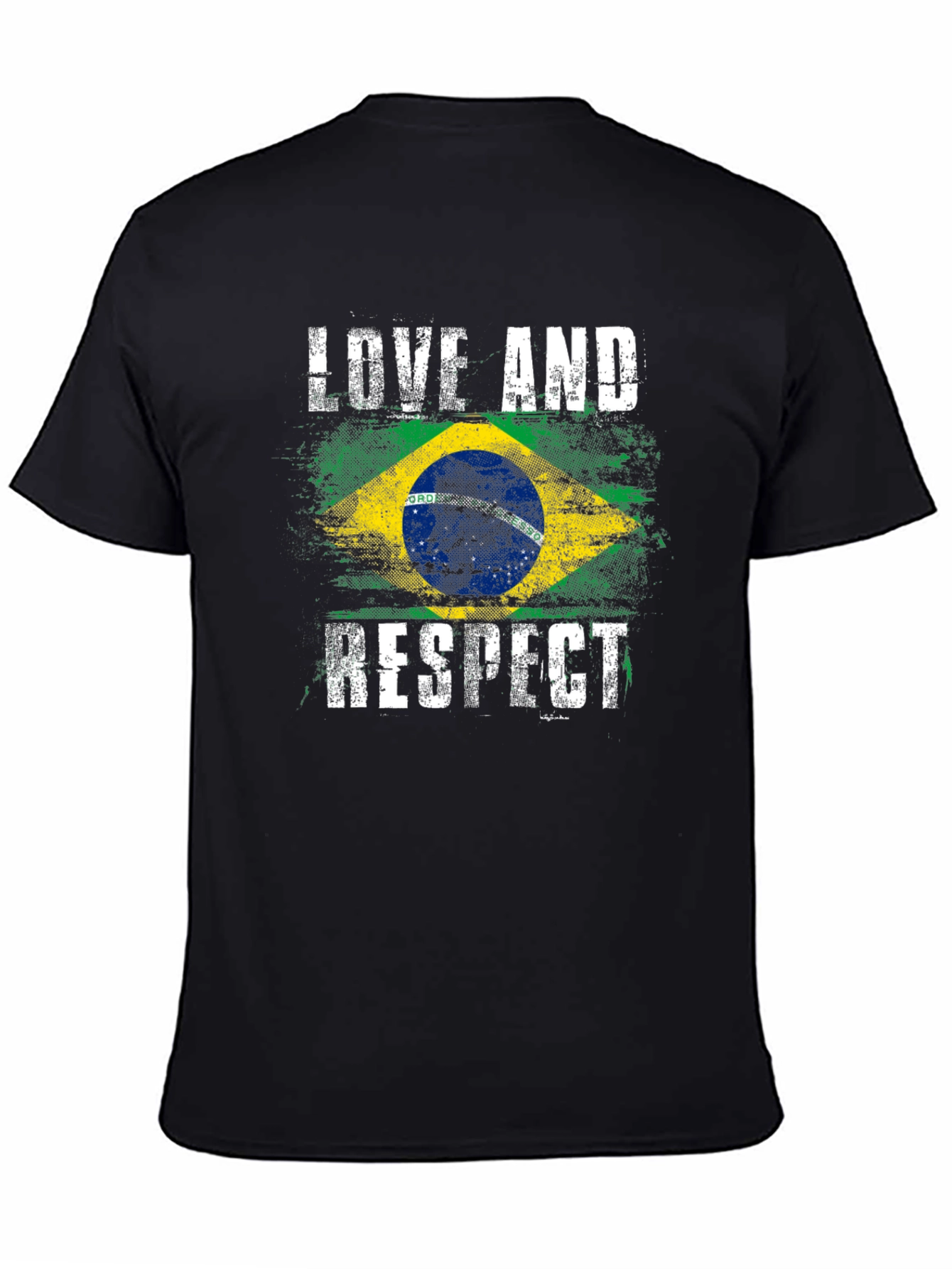 Brazil Flag Love and Respect T-Shirt