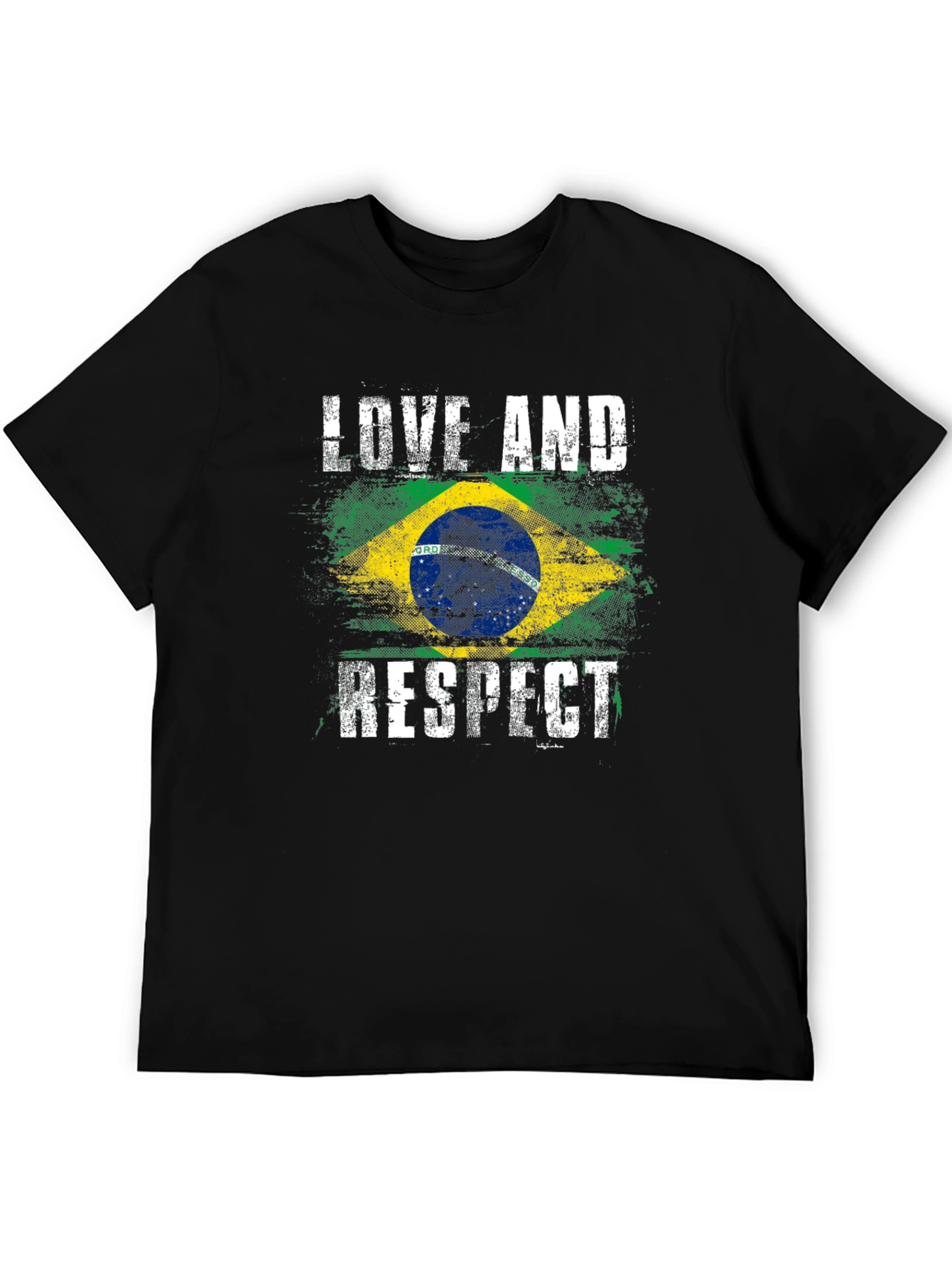Brazil Flag Love and Respect T-Shirt