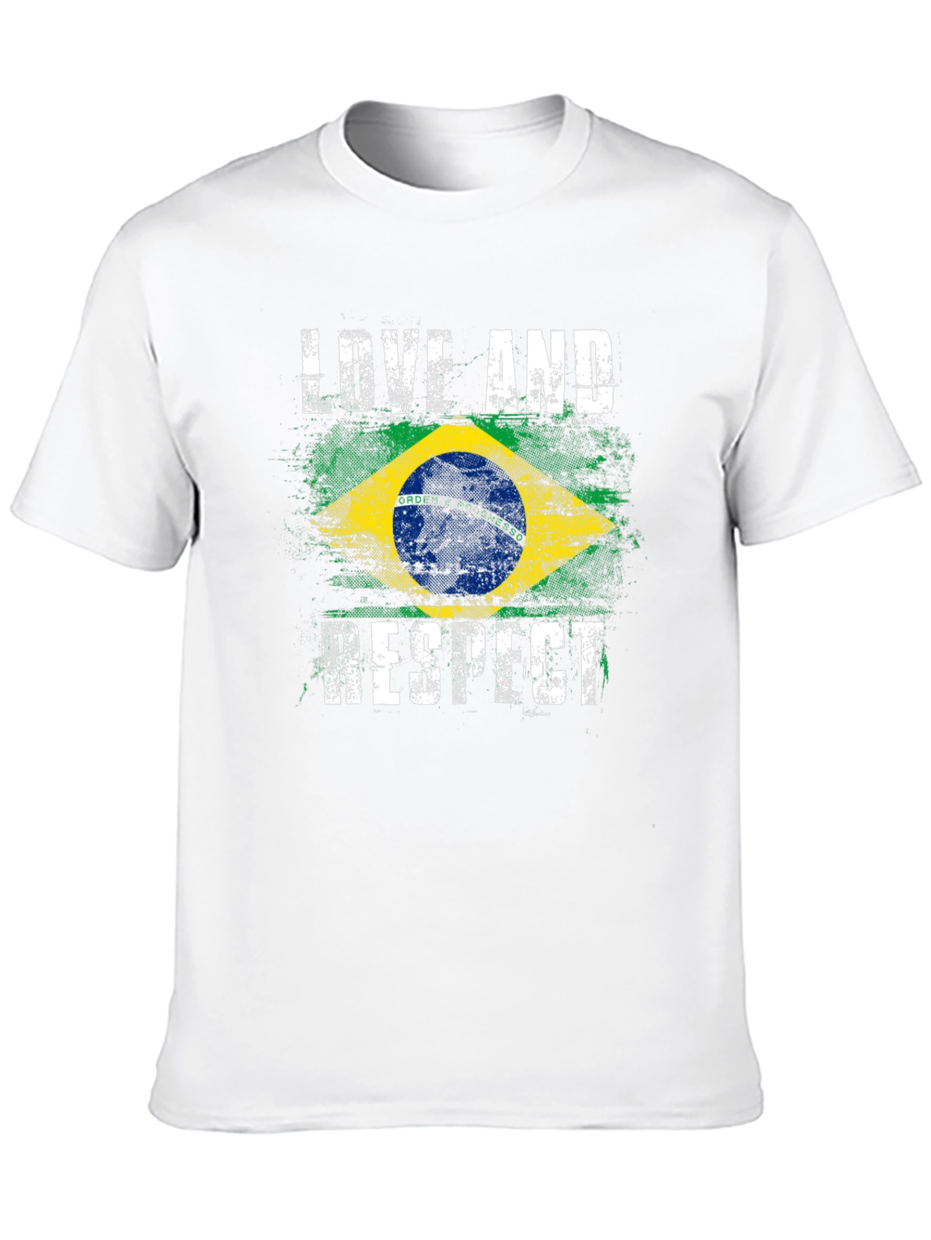 Brazil Flag Love and Respect T-Shirt