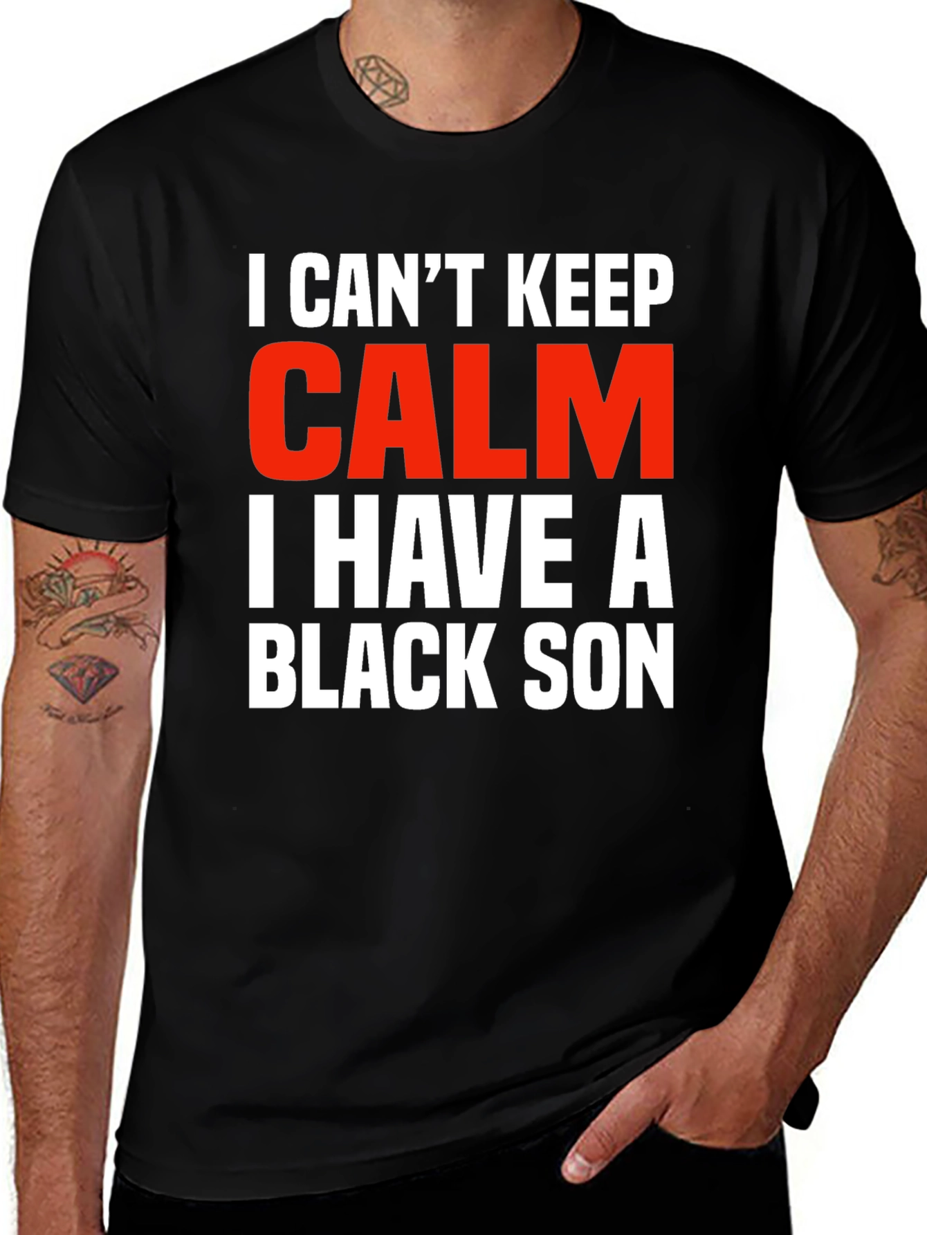 I Cant Keep Calm Black Son Novelty Graphic Tee
