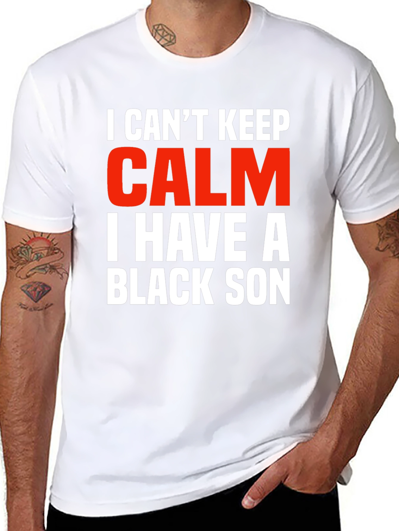 I Cant Keep Calm Black Son Novelty Graphic Tee