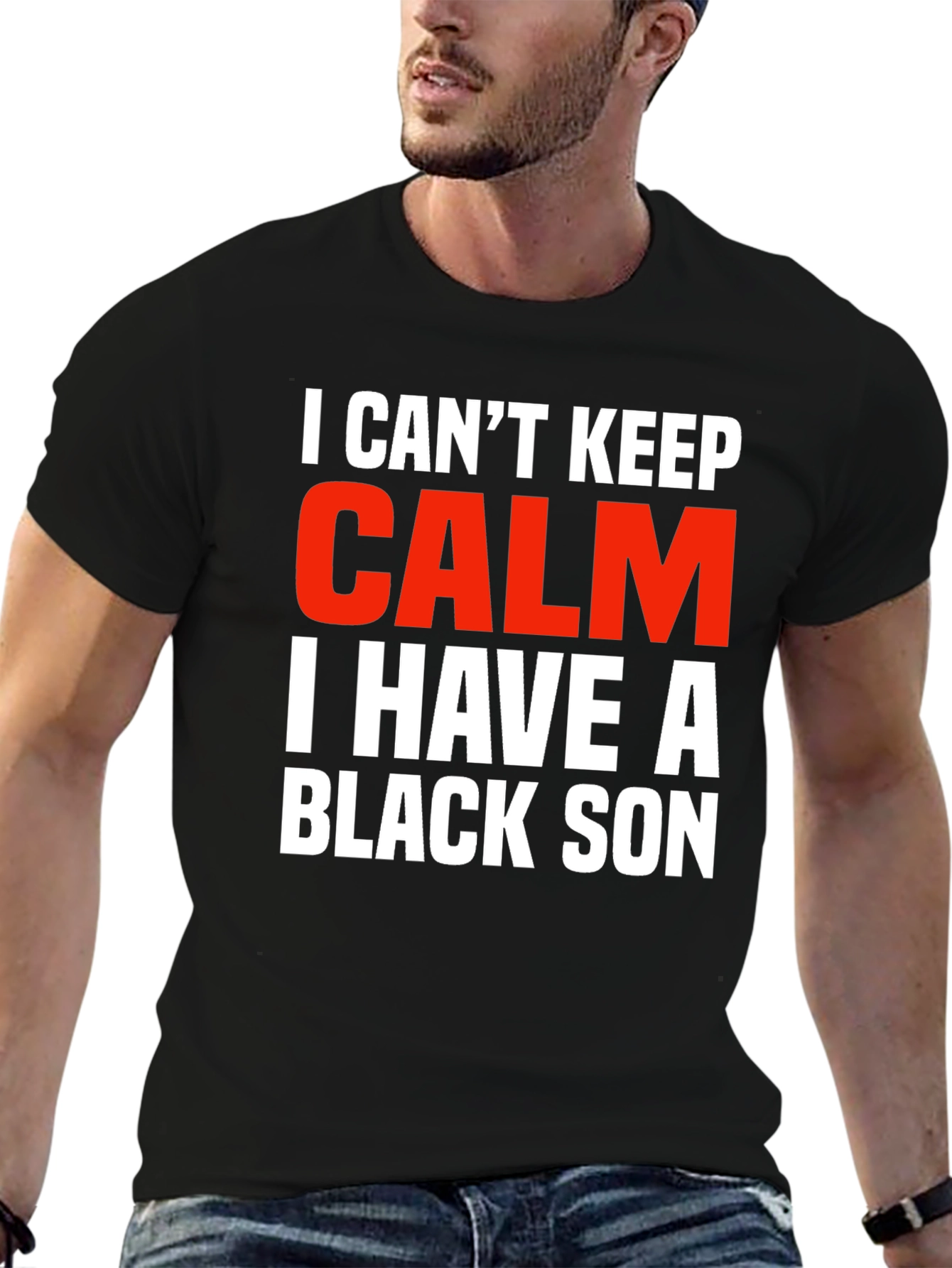 I Cant Keep Calm Black Son Novelty Graphic Tee
