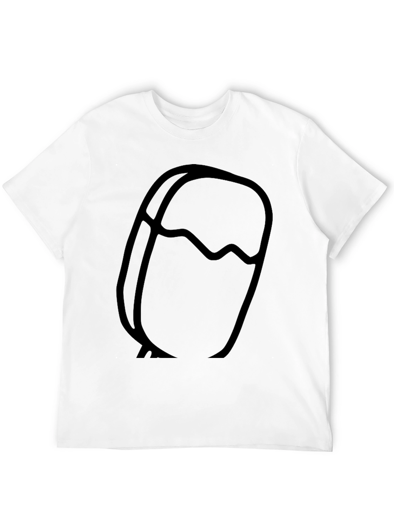 Modern Graphic Tee - Abstract Design Casual Black Shirt