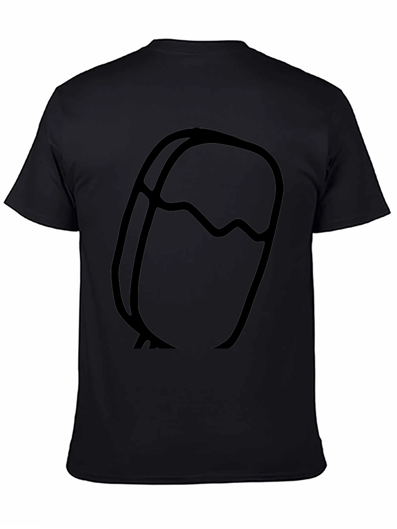 Modern Graphic Tee - Abstract Design Casual Black Shirt