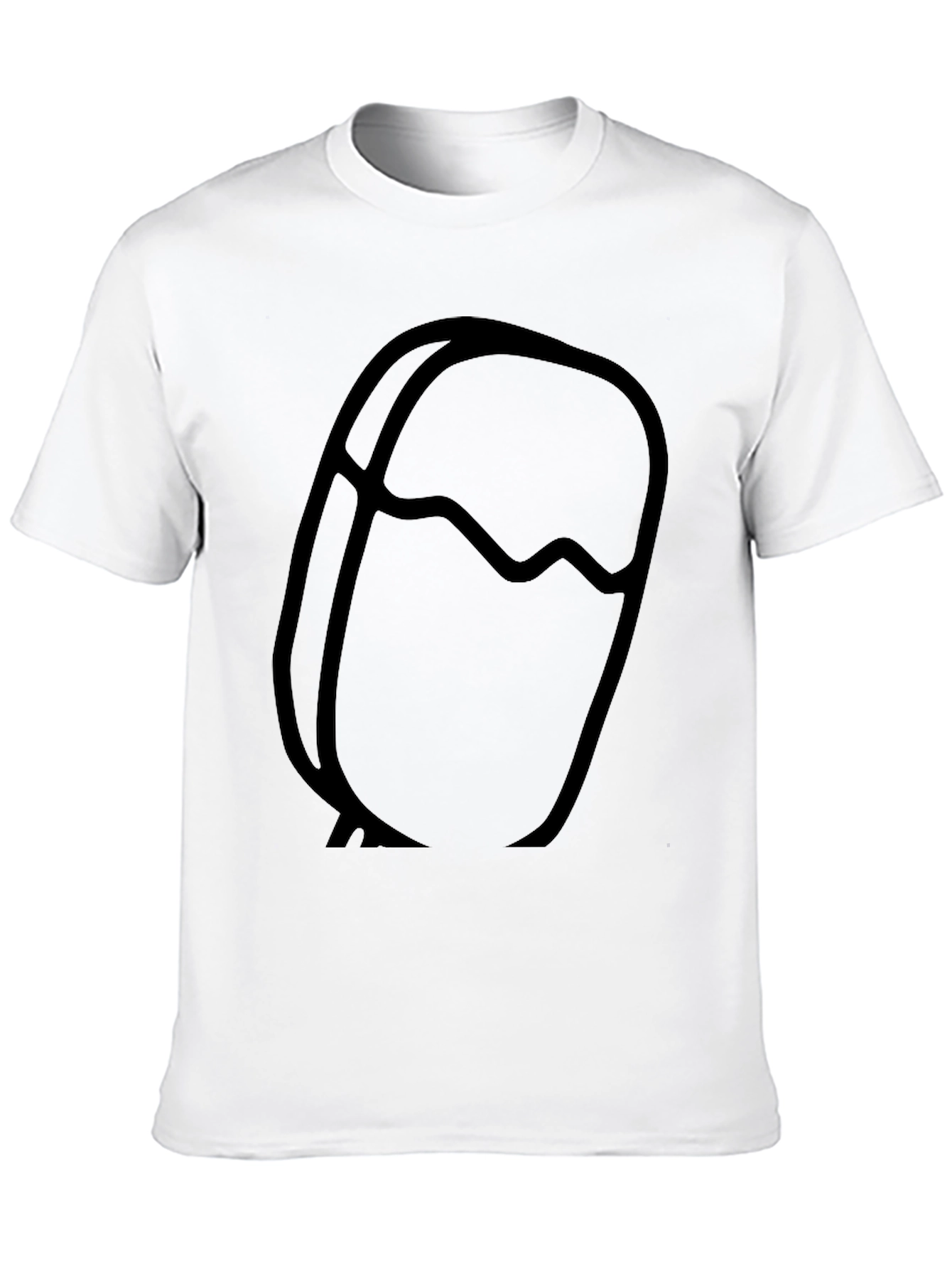 Modern Graphic Tee - Abstract Design Casual Black Shirt