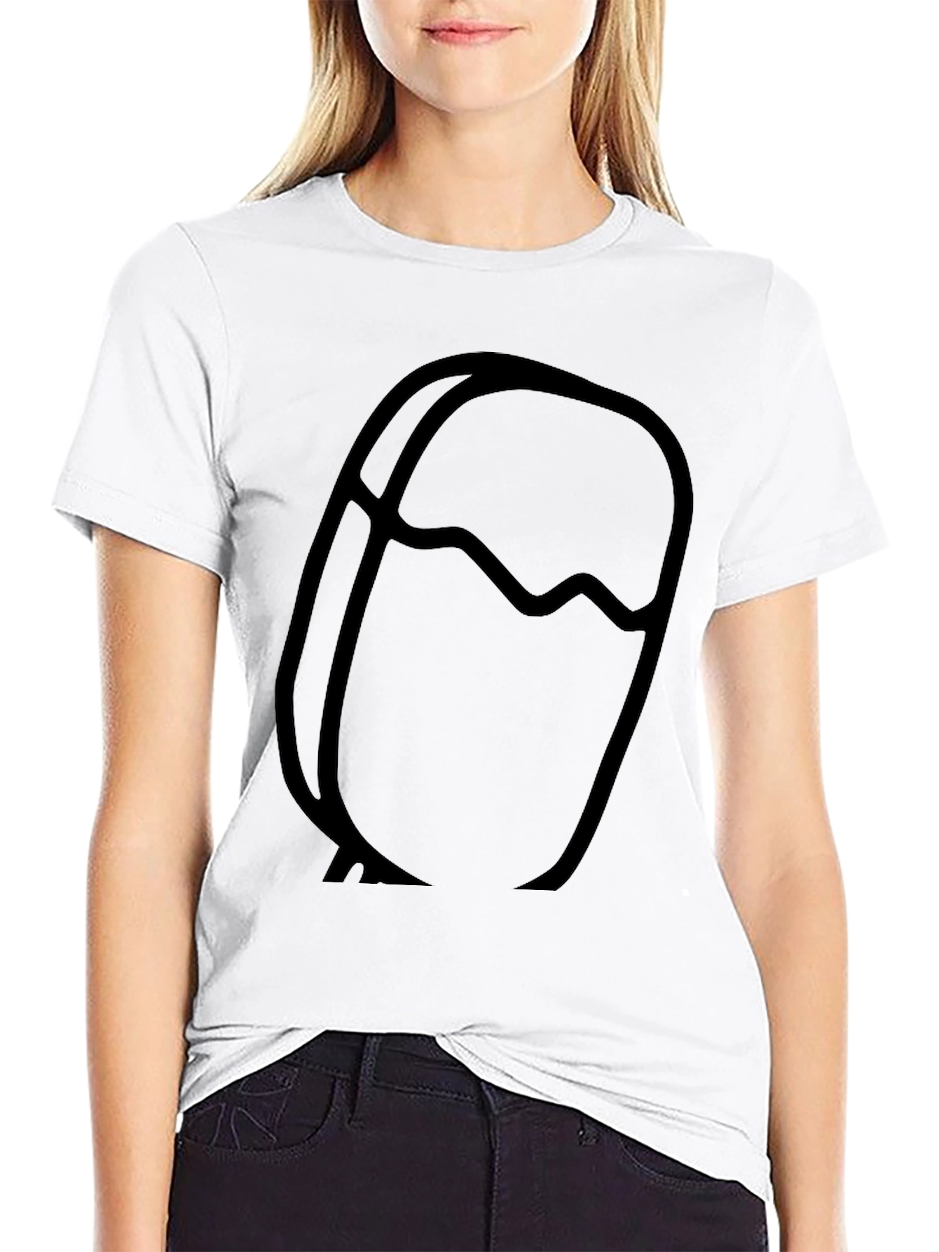 Modern Graphic Tee - Abstract Design Casual Black Shirt