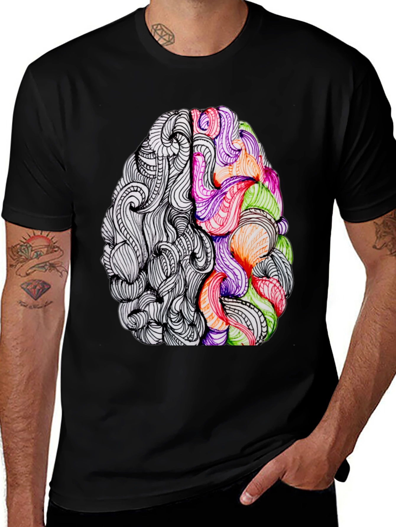 Creative Brain Graphic T-Shirt