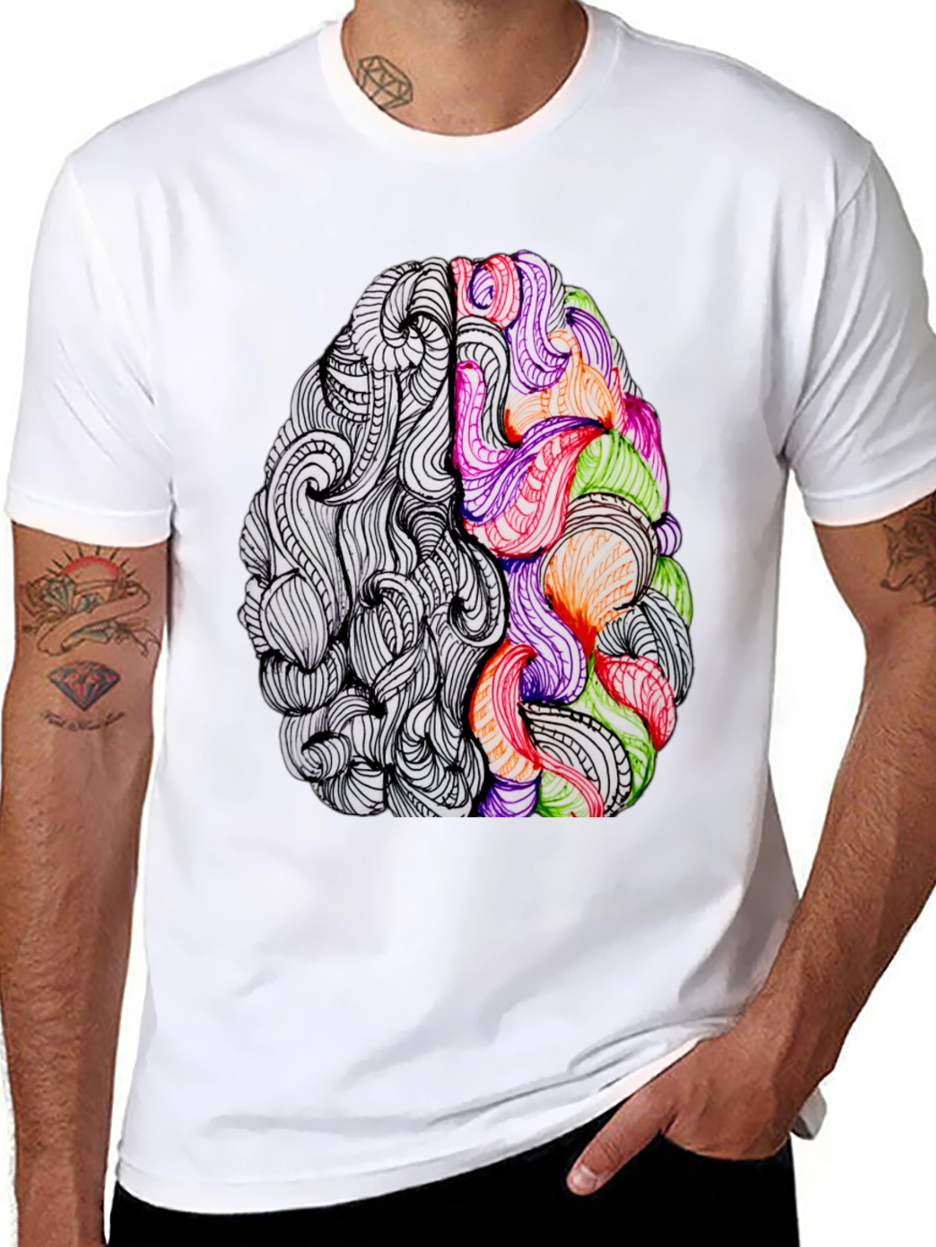 Creative Brain Graphic T-Shirt