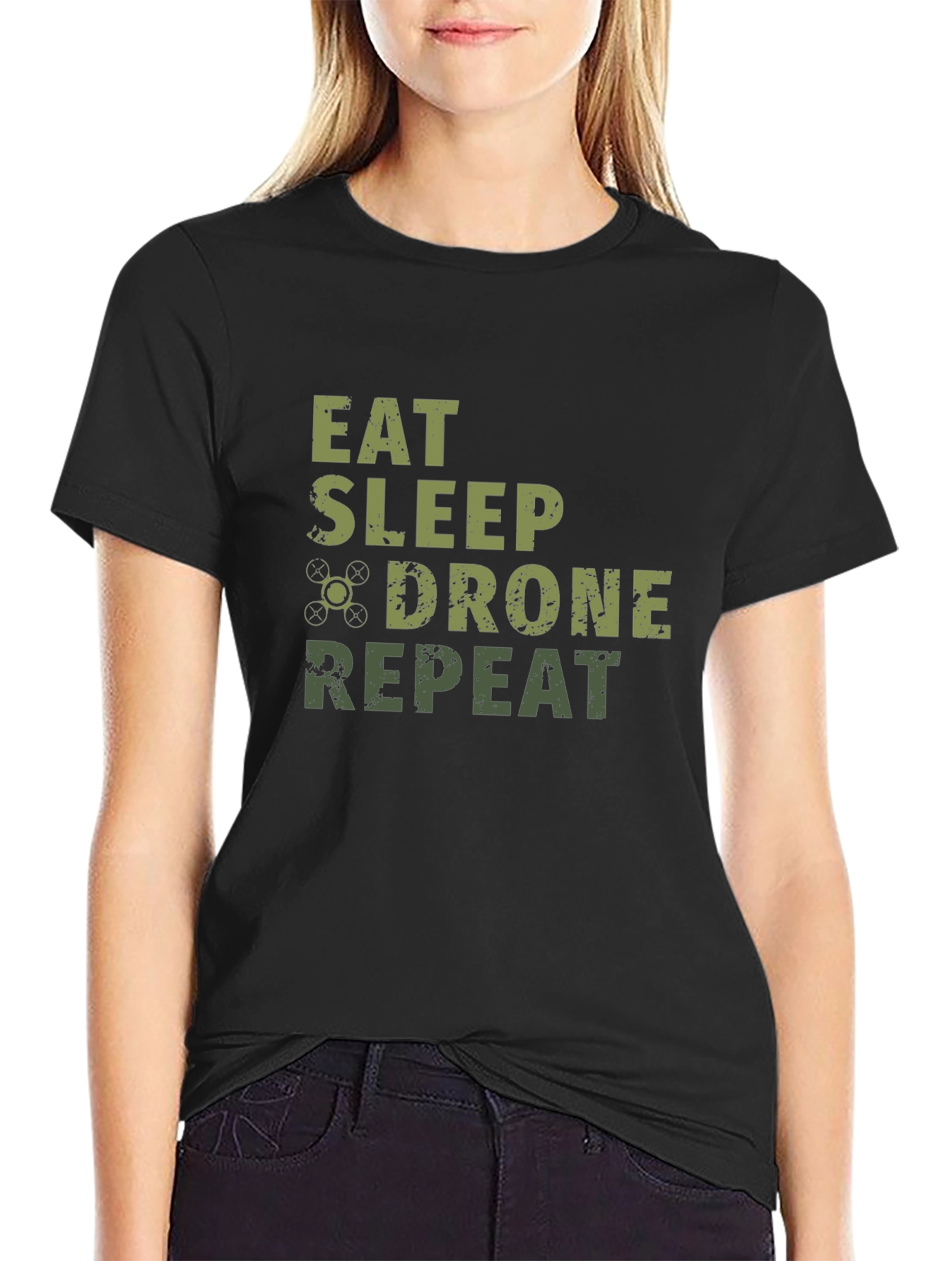 Eat Sleep Drone Repeat Graphic Tee
