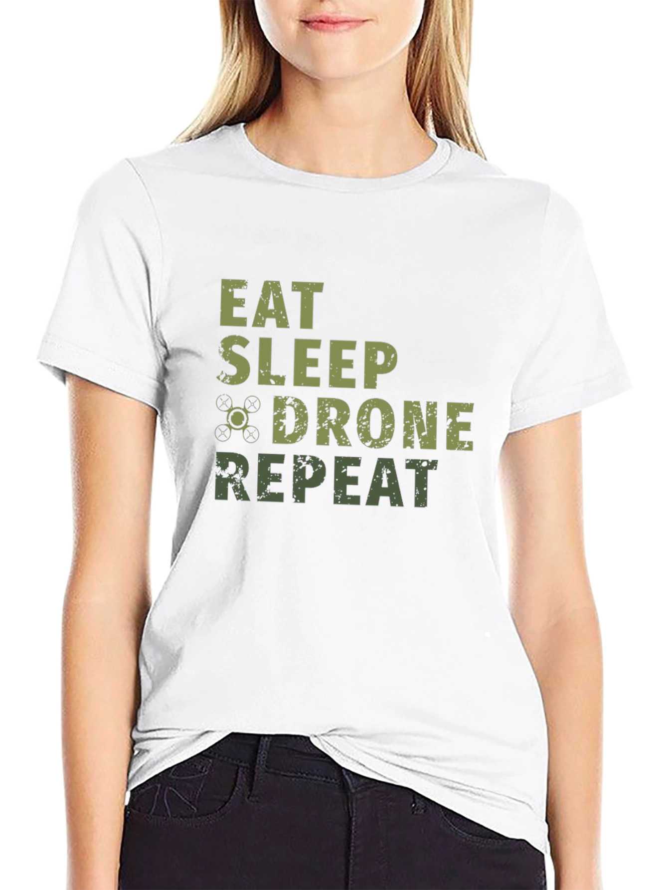 Eat Sleep Drone Repeat Graphic Tee