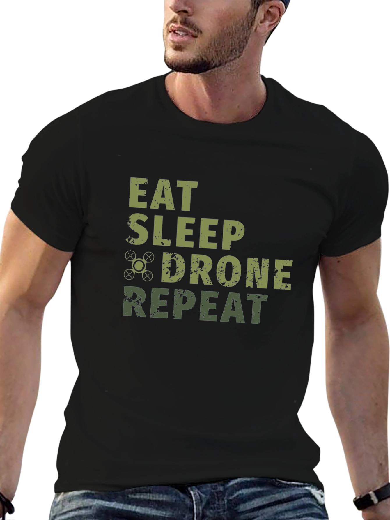 Eat Sleep Drone Repeat Graphic Tee