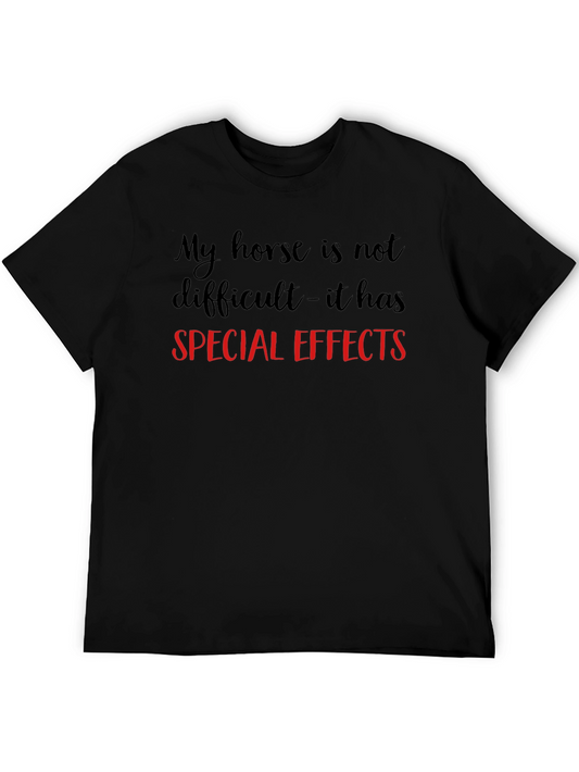 Horse Special Effects Graphic Tee - Funny Equestrian Shirt