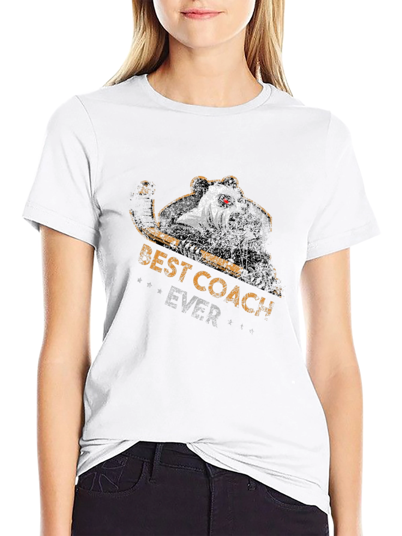 Best Coach Ever Panda Graphic T-Shirt