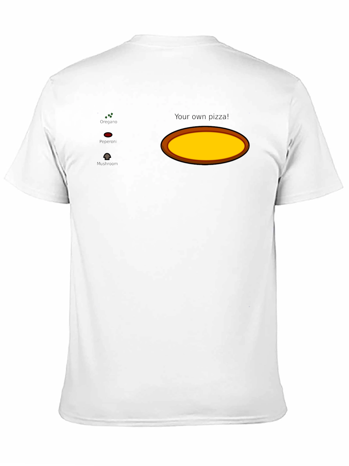 Customizable Pizza Ingredient T-Shirt